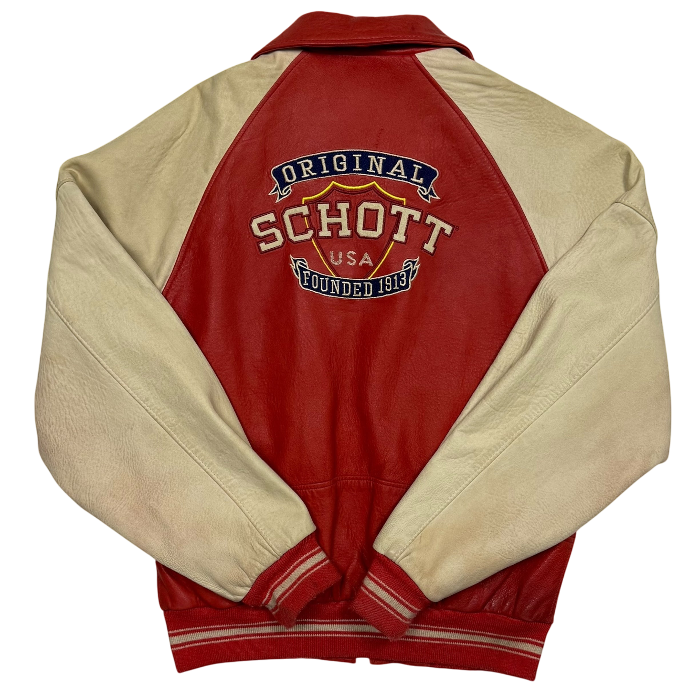Vintage Schott NYC Leather Jacket (Made in USA) (Size M)