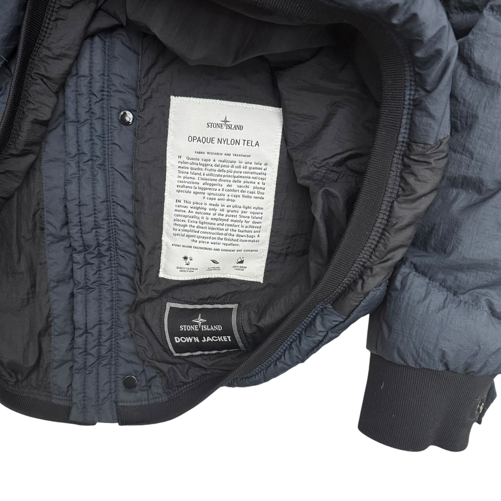 Stone Island AW11 Opaque Nylon Tela Down Puffer Jacket Navy (Fits L-XL)