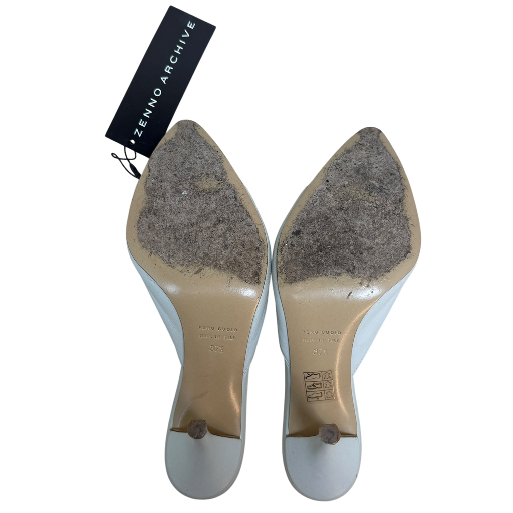 Gia X Pernille Teisbaek Perni 04 Leather Heels Shell (Size EU37.5)