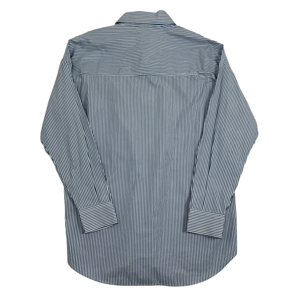 Diesel D Logo embroidered LS Striped Shirt Blue/White (Fits M-L)