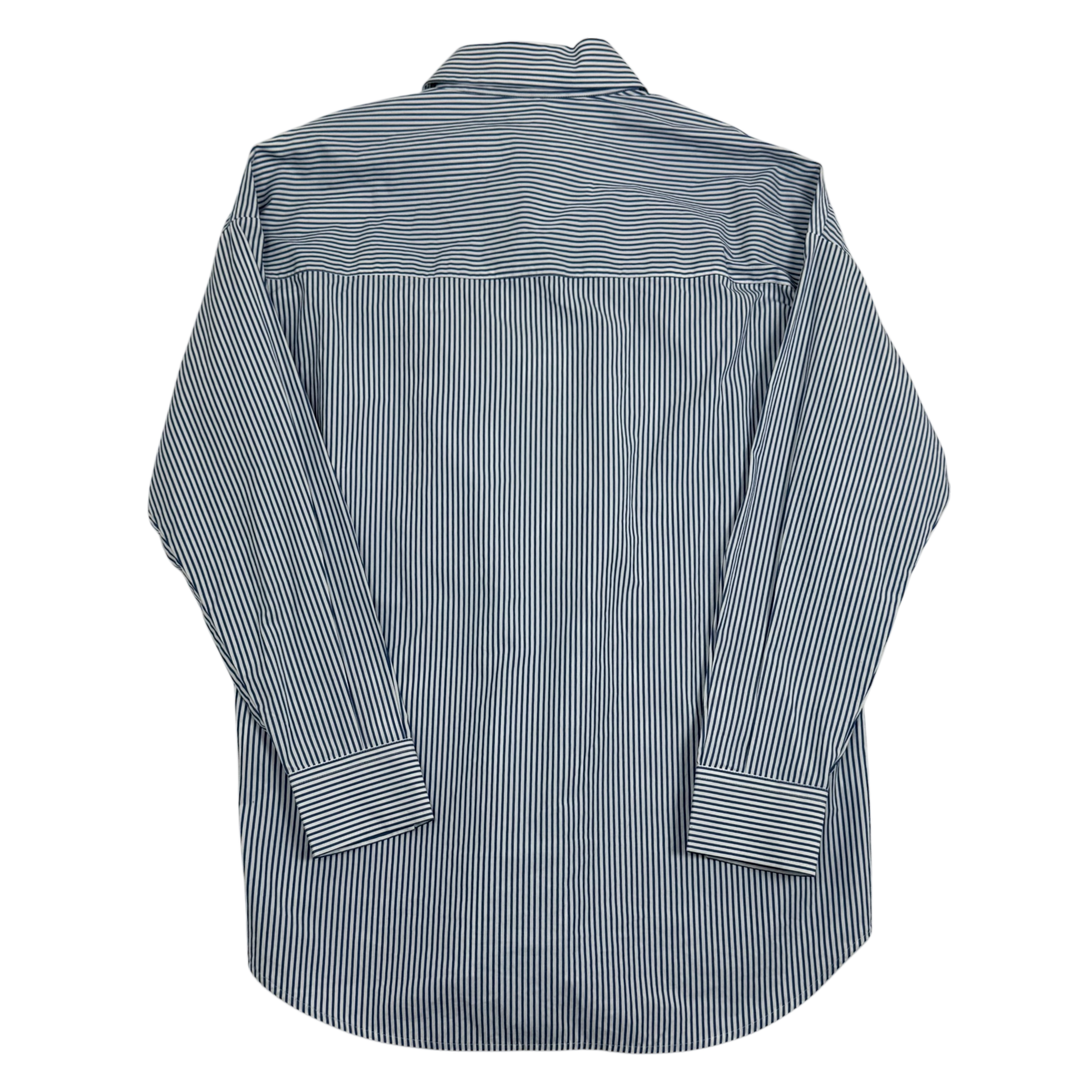 Diesel D Logo embroidered LS Striped Shirt Blue/White (Fits M-L)