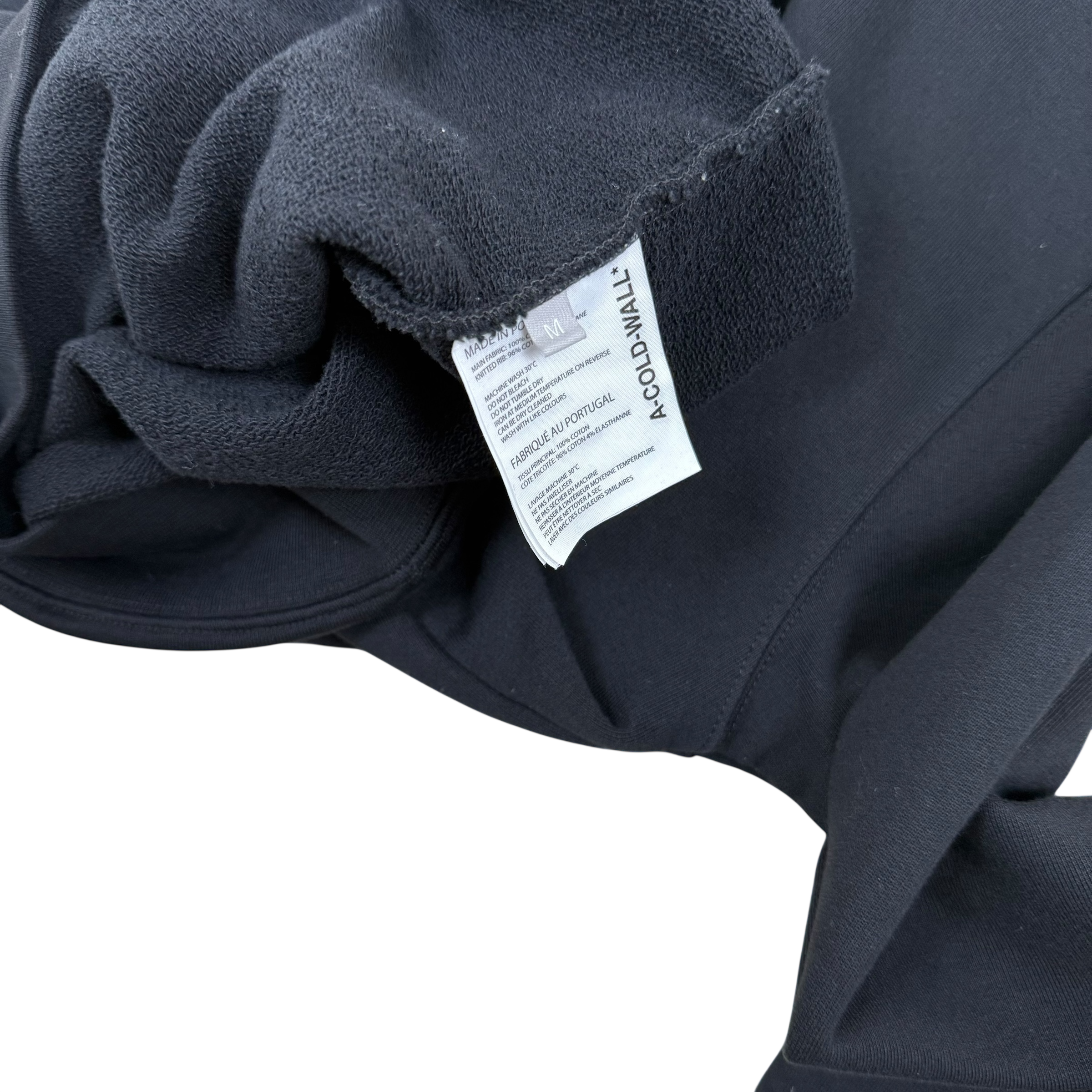 A-COLD-WALL* (ACW) Essential Logo Printed Hoodie Black (Fits M-L)