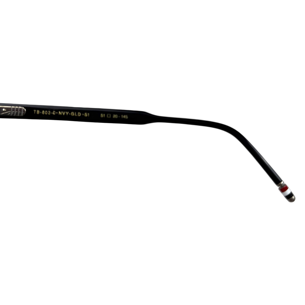 Thom Browne New York Square Sunglasses Navy/Gold