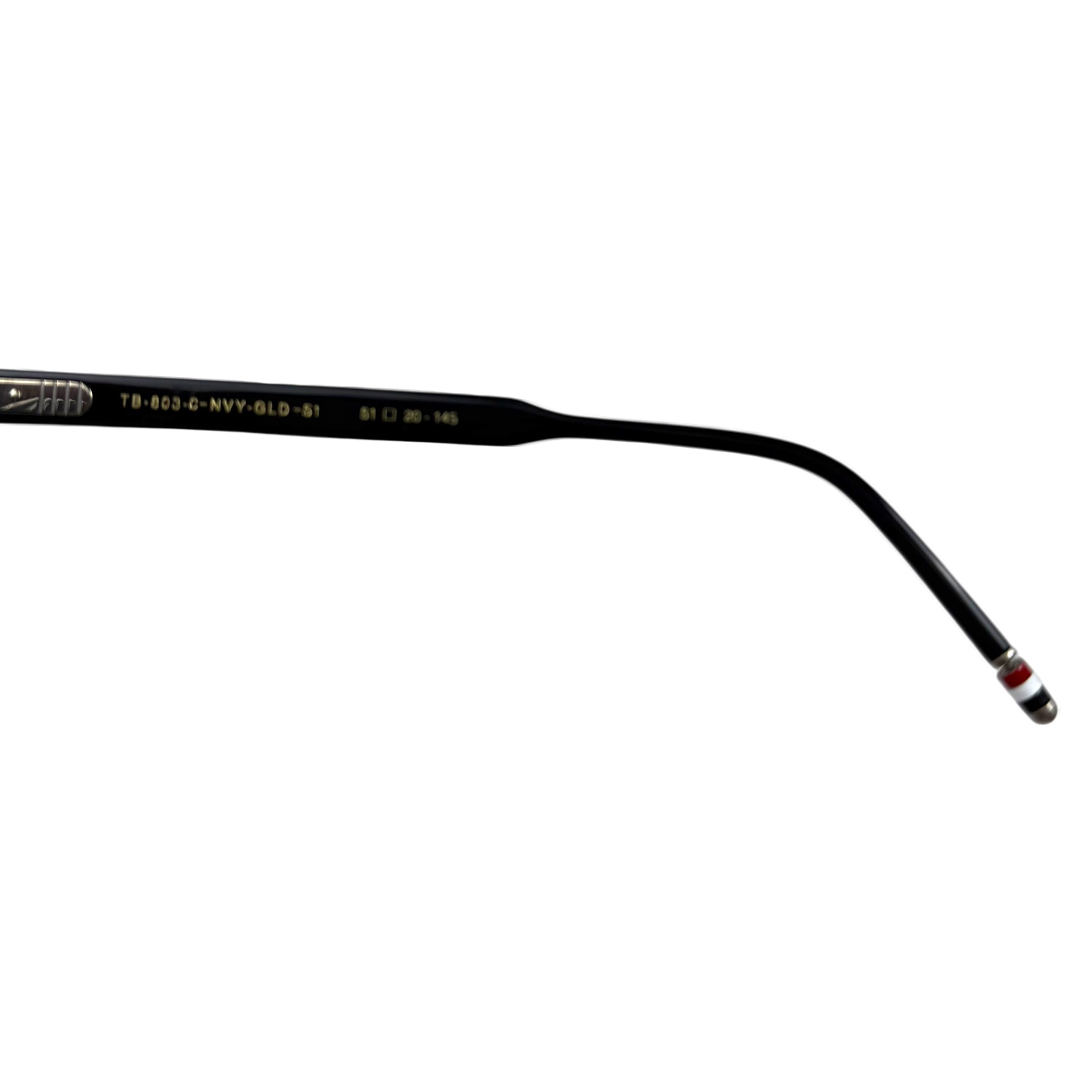 Thom Browne New York Square Sunglasses Navy/Gold