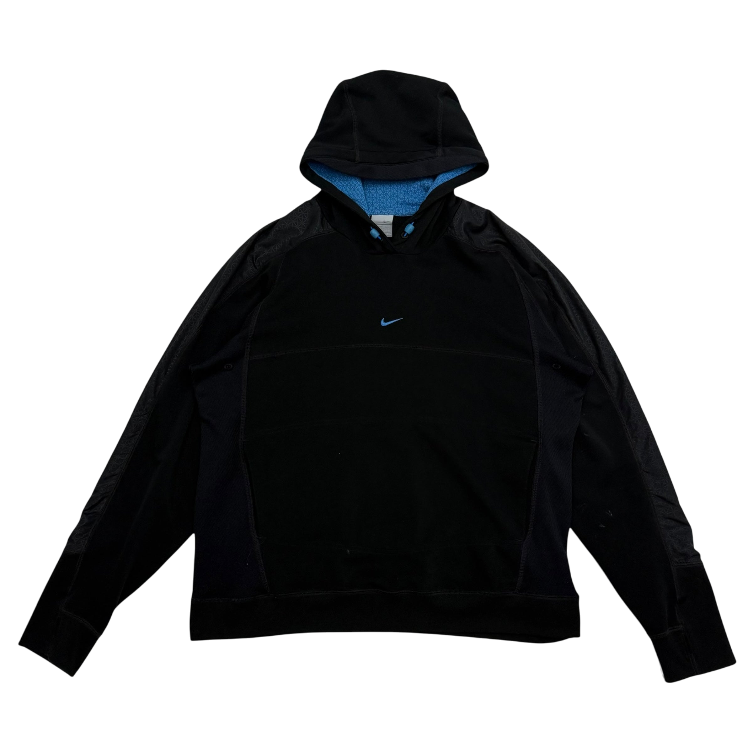 Nike 00s Centre Logo Technical Hoodie Black (Size XL)