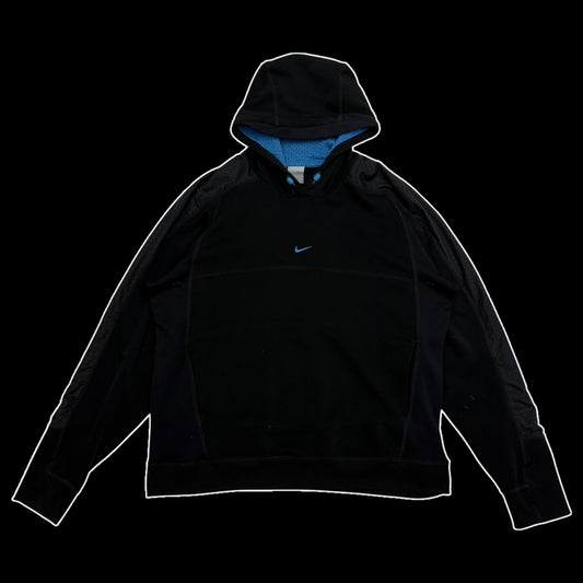 Nike 00s Centre Logo Technical Hoodie Black (Size XL)