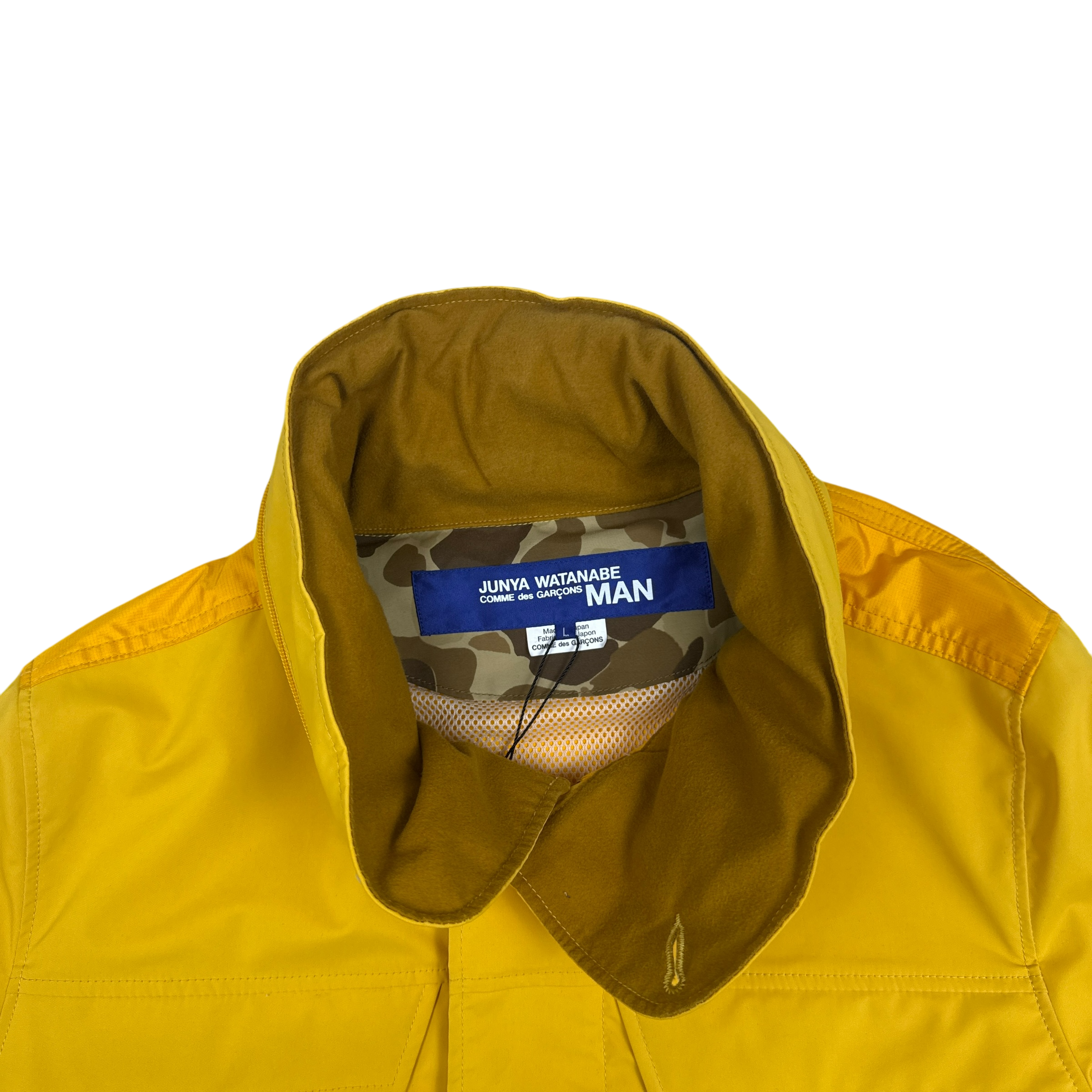 Junya Wantanabe MAN Comme Des Garçons AD2018 Mountain Jacket (With Bag) Yellow/Camo (Fits M-L)