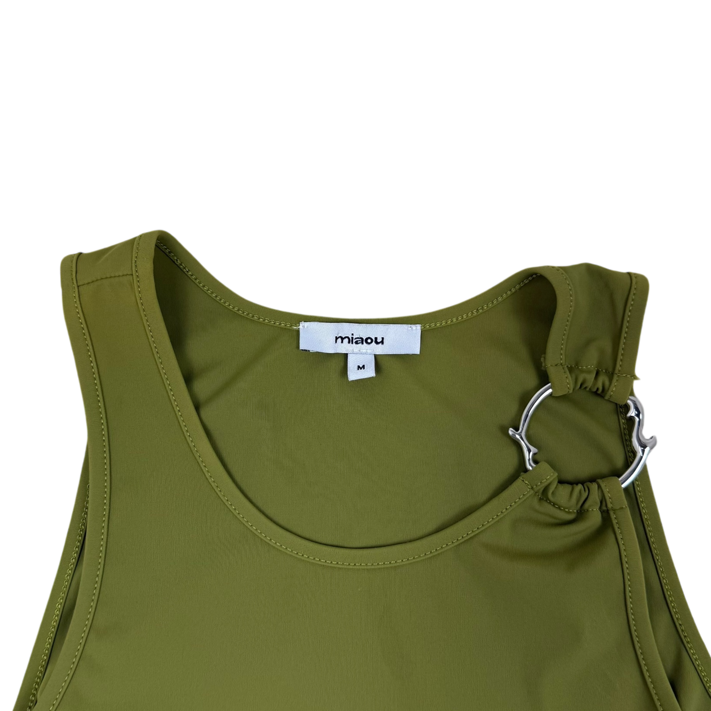 Miaou Hannah Jewett Edition Bobbi Tank Top Green (Size M Womens)