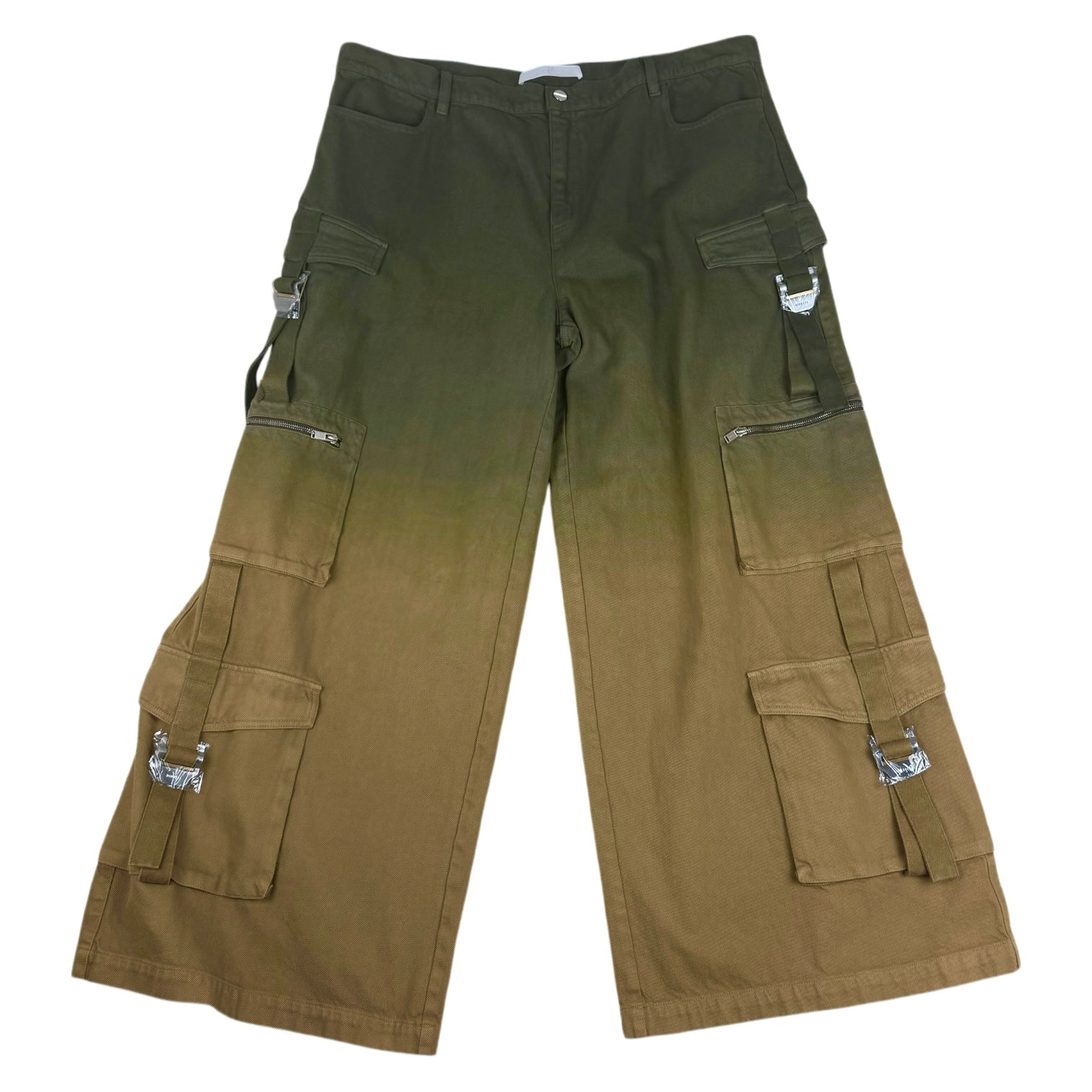 Dion Lee Sunfade Ombré Multipocket Jeans Military Green (Size 36”)