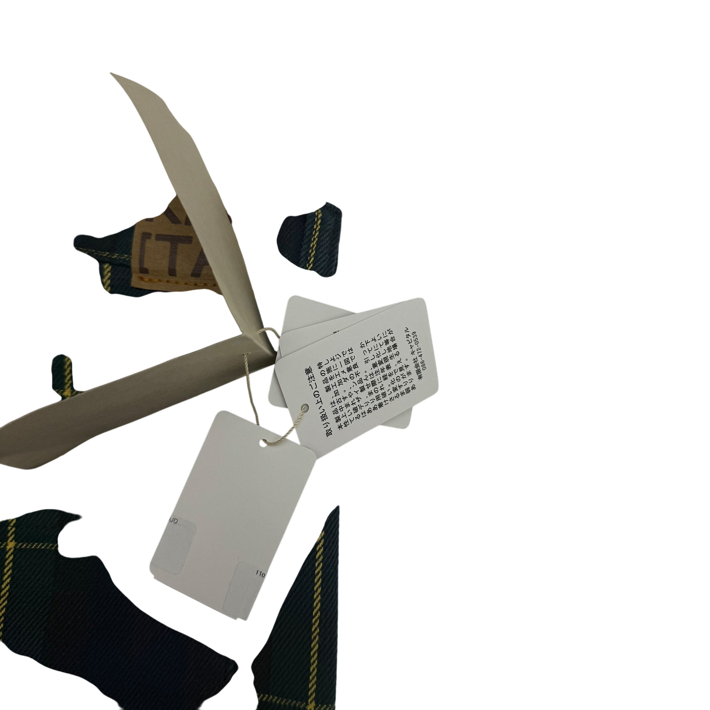 Kapital 11oz Tartan Check 5P Monkey Cisco Jeans (Studs Remake) Navy (Size 38”)