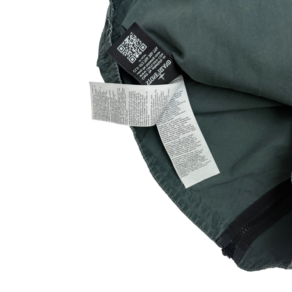 Stone Island Zip Up Overshirt Jacket Petrol Green (Size XL)