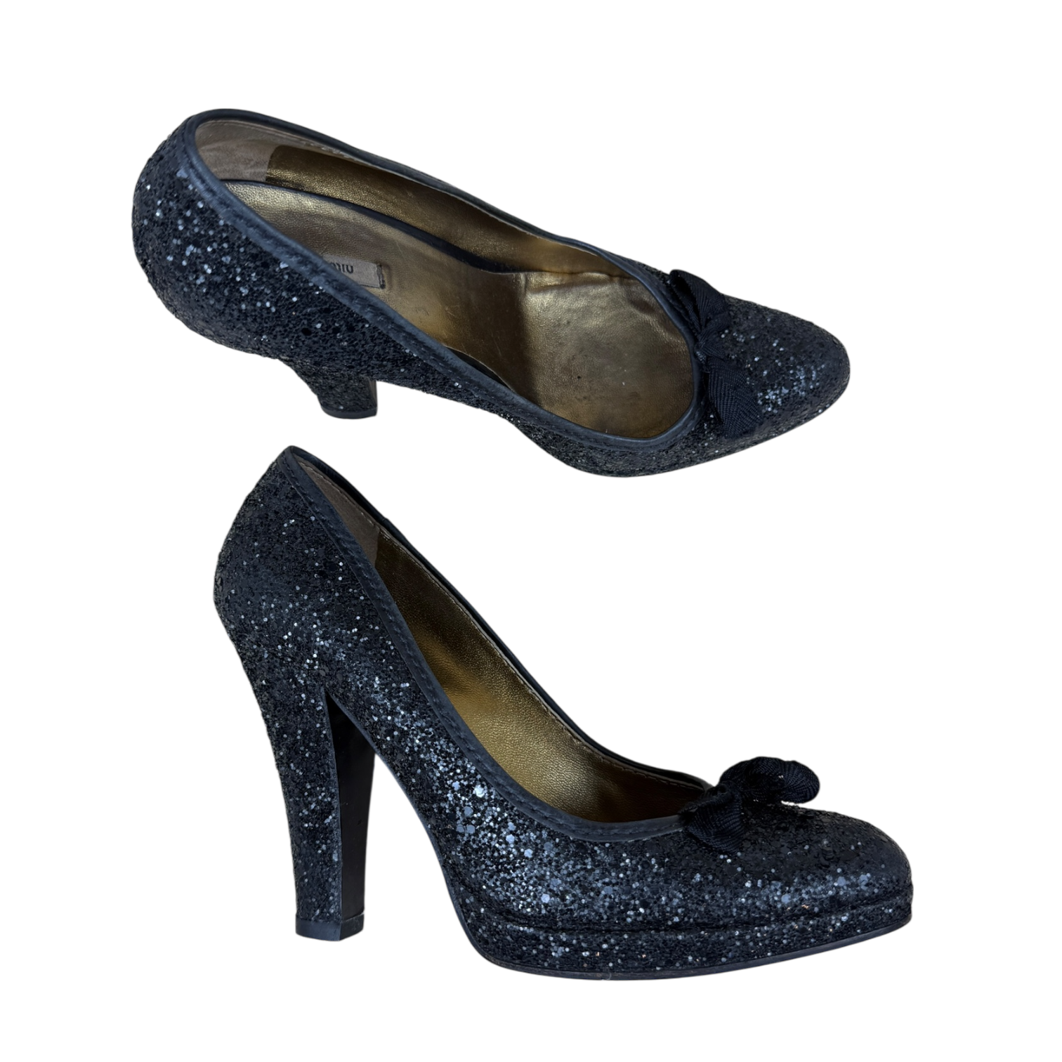 Miu Miu Sparkly Pumps Black (Size EU37)