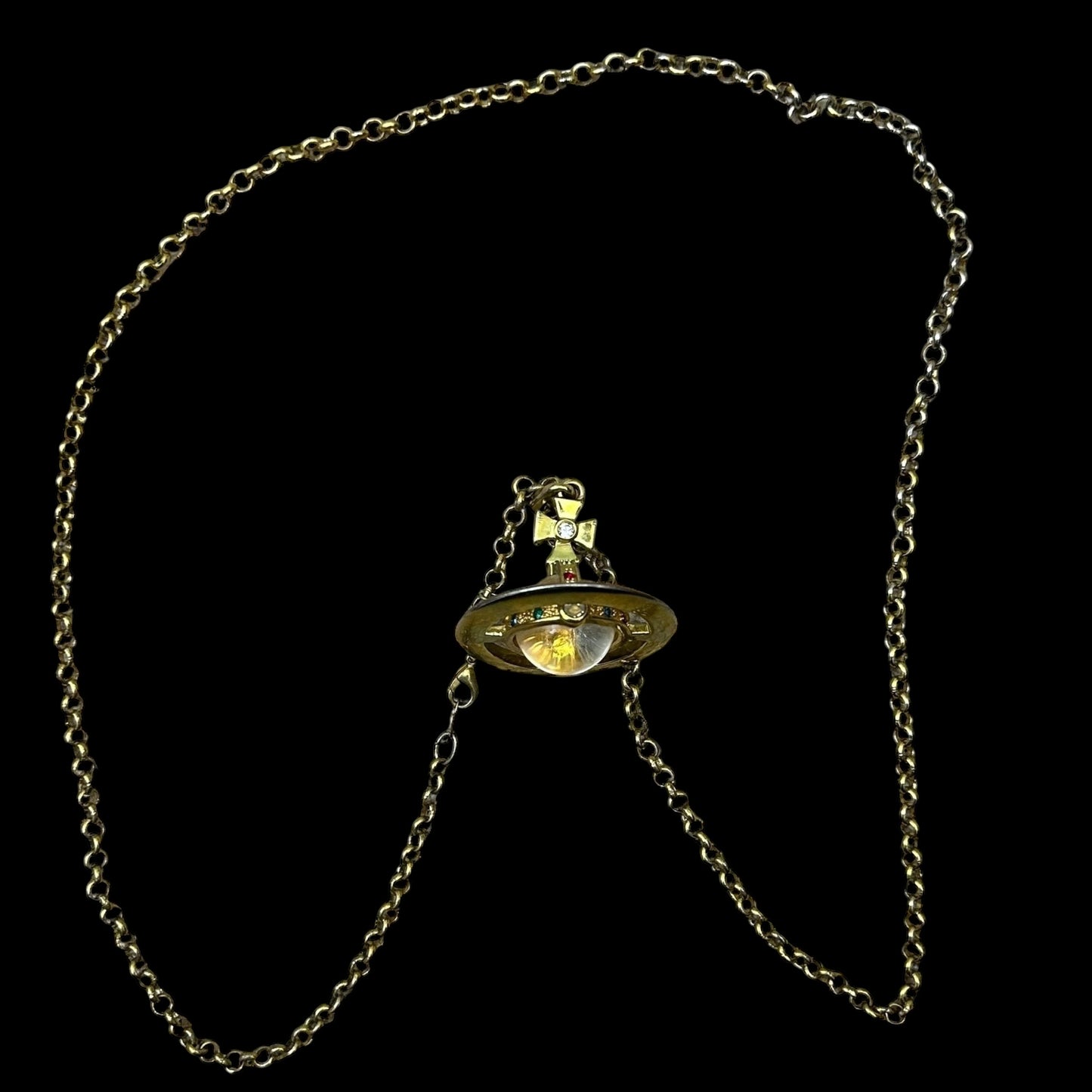 Vivienne Westwood Orb Giant 3D  Necklace Gold