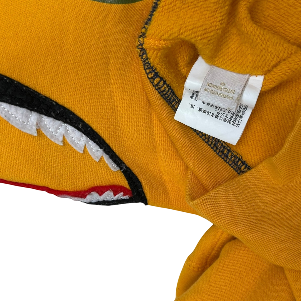 BAPE (A Bathing Ape) Tiger Shark Zip-Up Hoodie Yellow/Blue (Size M)