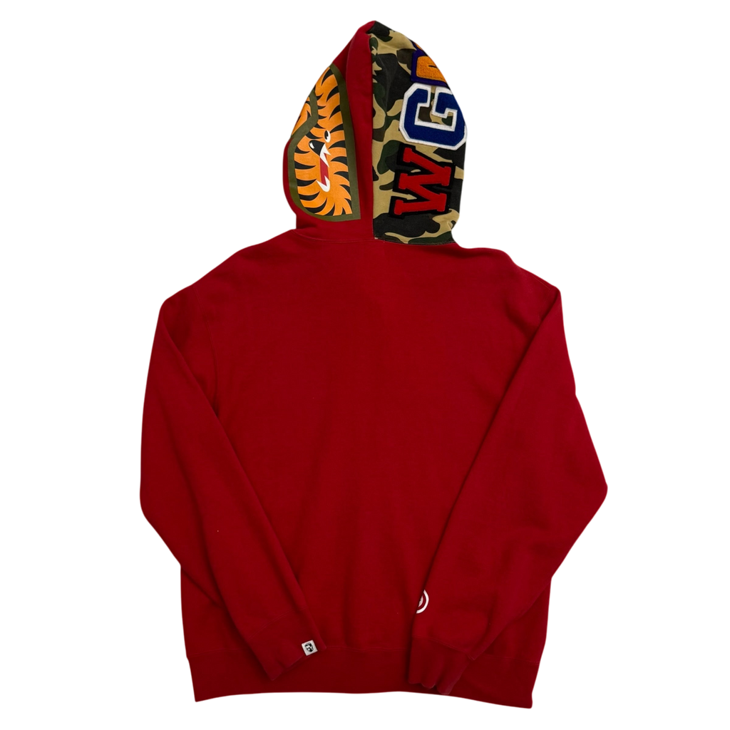 BAPE (A Bathing Ape) 2006 Aoyama Limited Shark Zip-Up Hoodie Red (Size L)