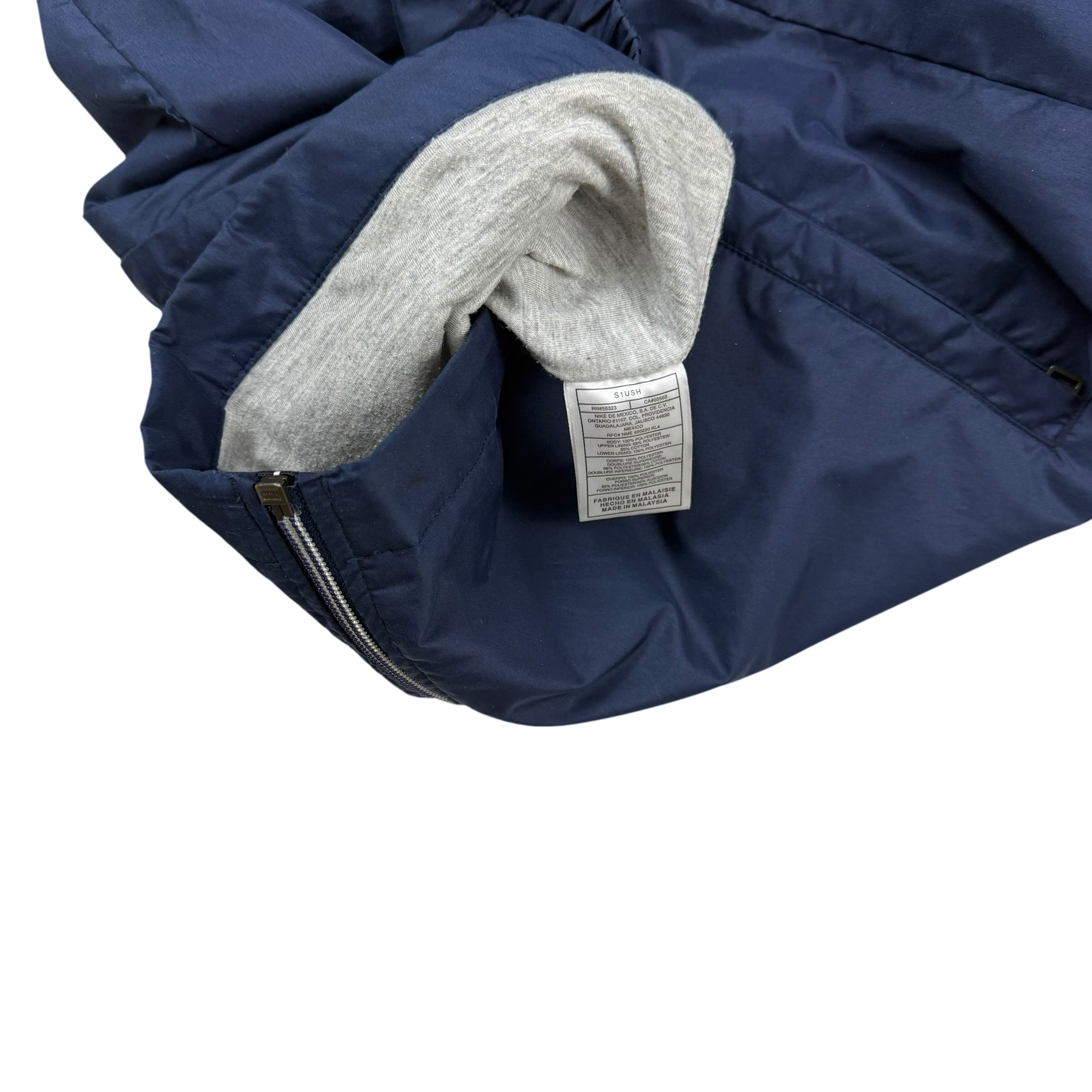 Nike 00s Lined Track Pants White/Navy (part of set) (Fits M-L)