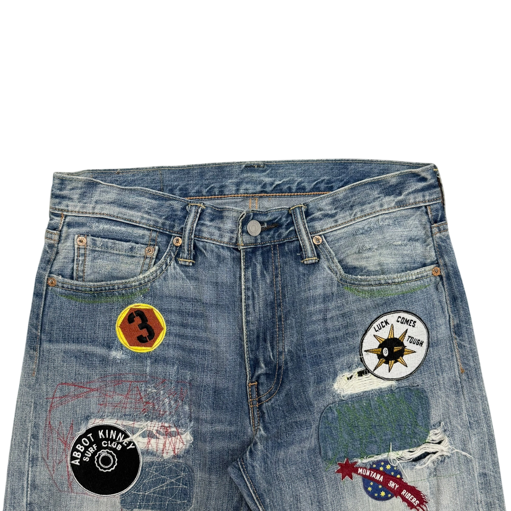 Levi’s 513 Custom Patchwork Jeans (Size 31”)