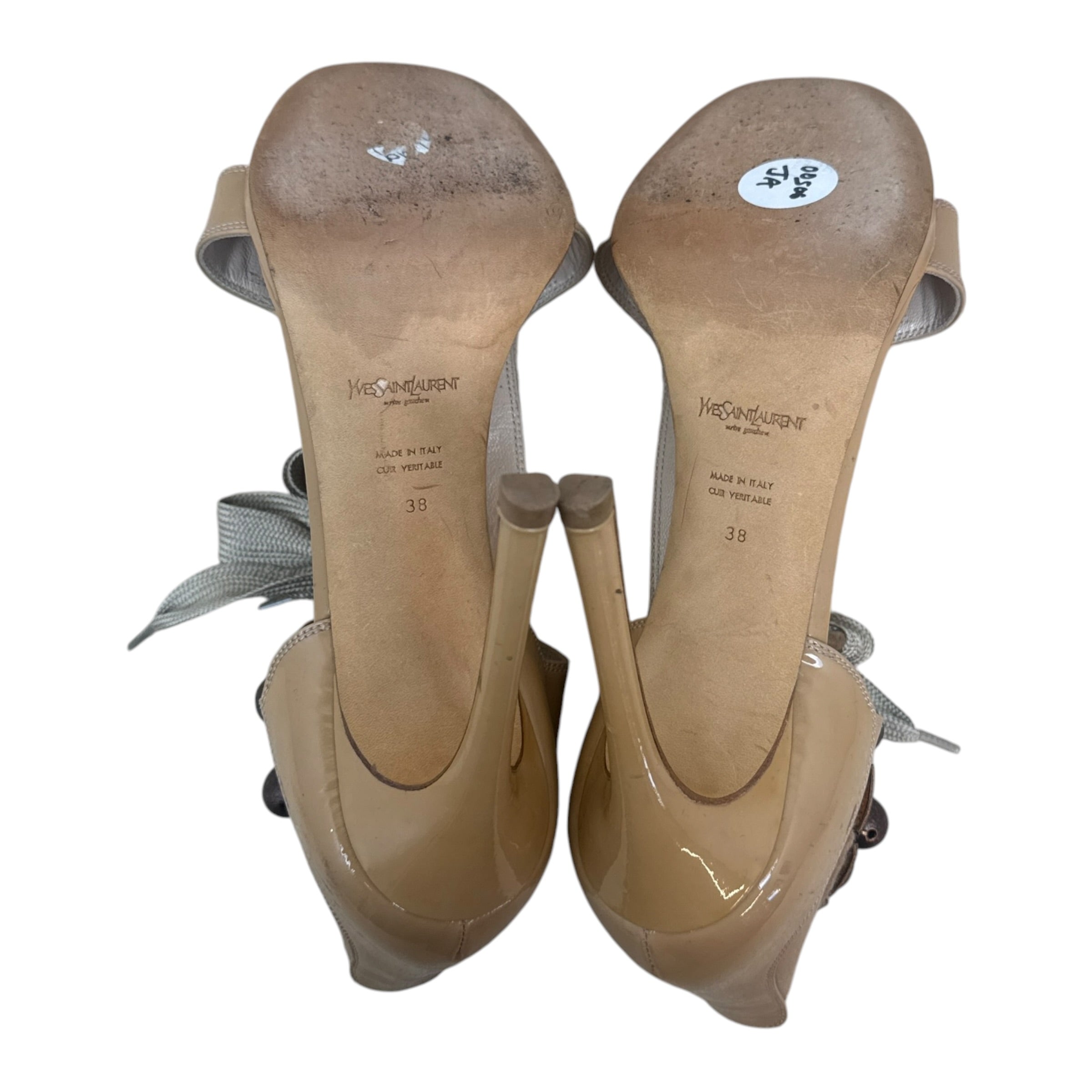 Yves Saint Laurent Embellished Heels Beige (Size EU38)