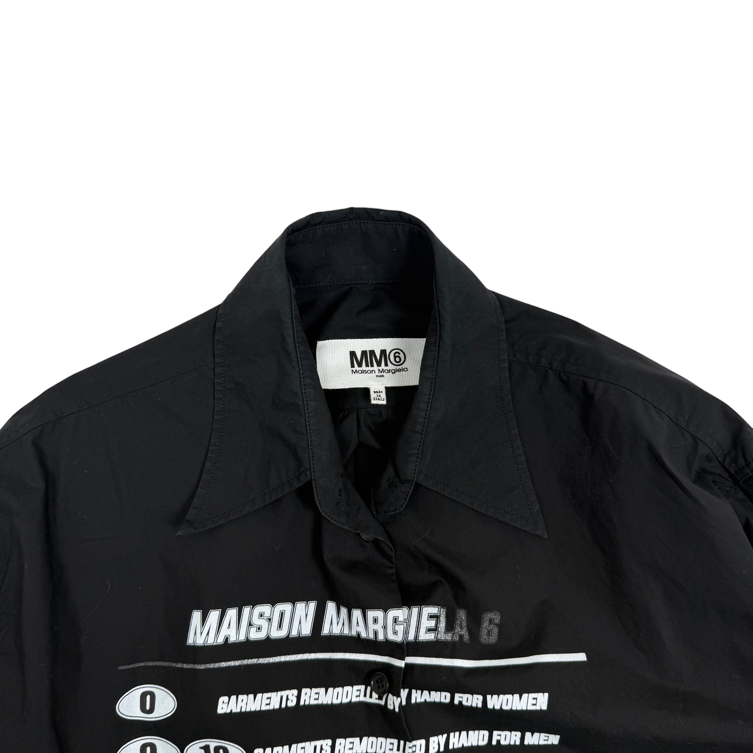 Maison Margiela MM6 Black Print Logo Shirt (Size 38)