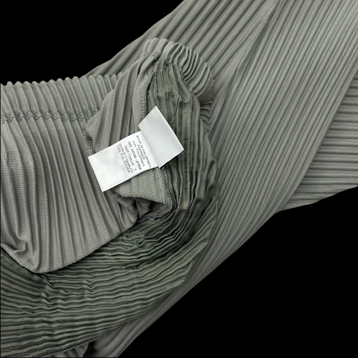 Issey Miyake Homme Plisse JF209 Pleated Wide Pants Grey (Fits M-L)