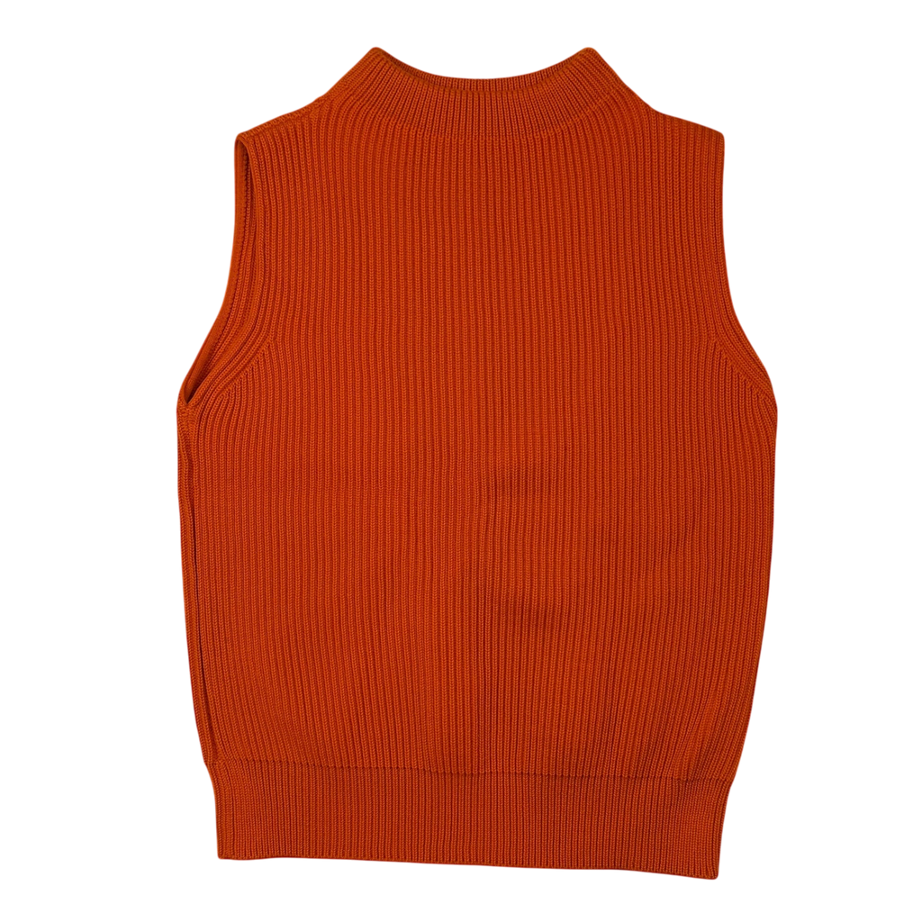 Andersen-Andersen Heavyweight Wool Knit Vest Orange (Size M)