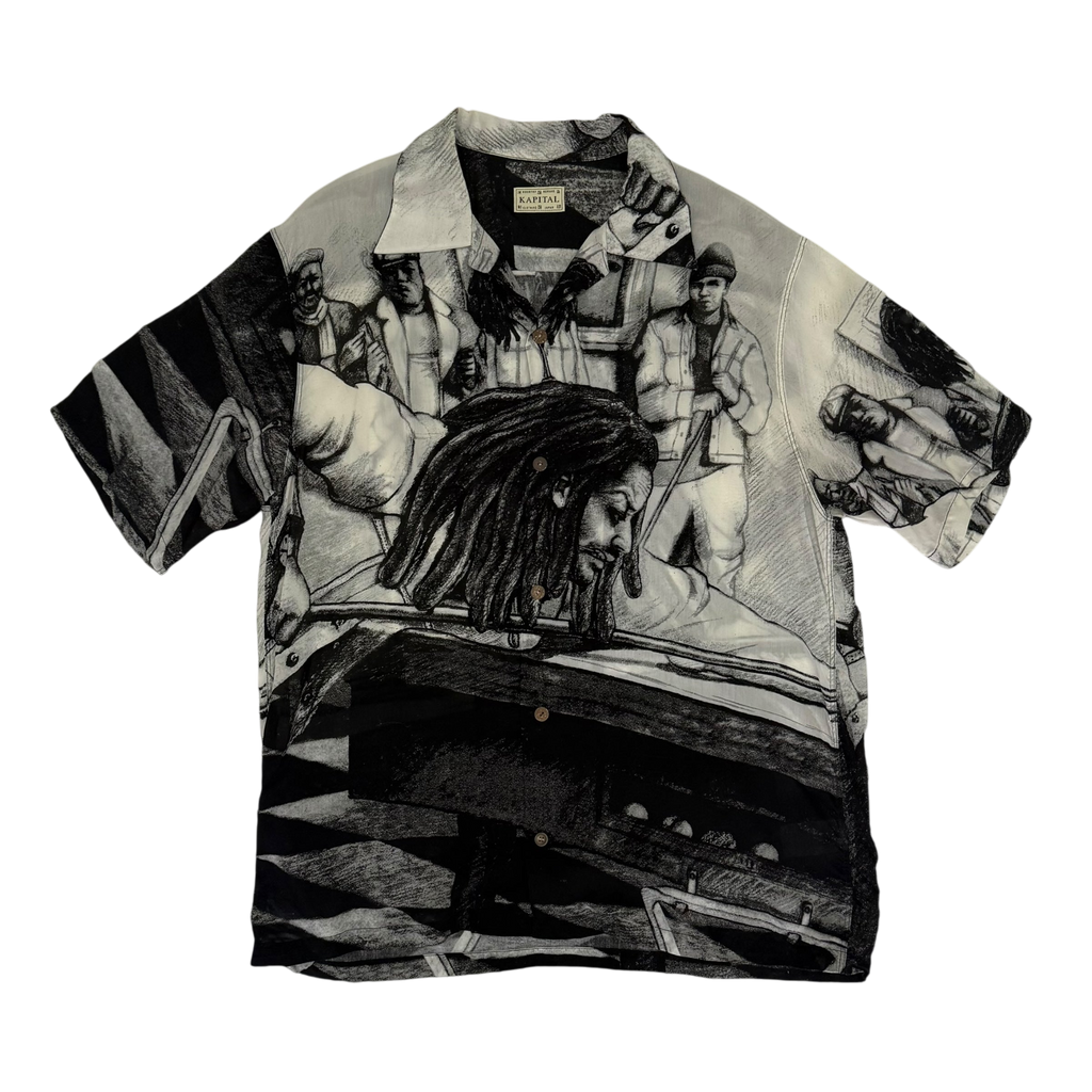 Kapital SS19 Bob Marley Camp-Collar Printed Rayon SS Shirt (Size 4)