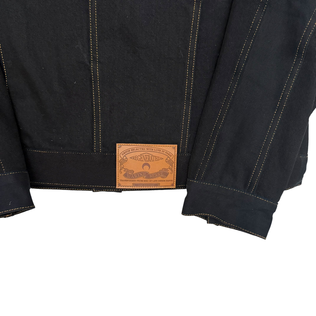 Marine Serre FW22 Crescent Moon Denim Jacket Black (Fits L)