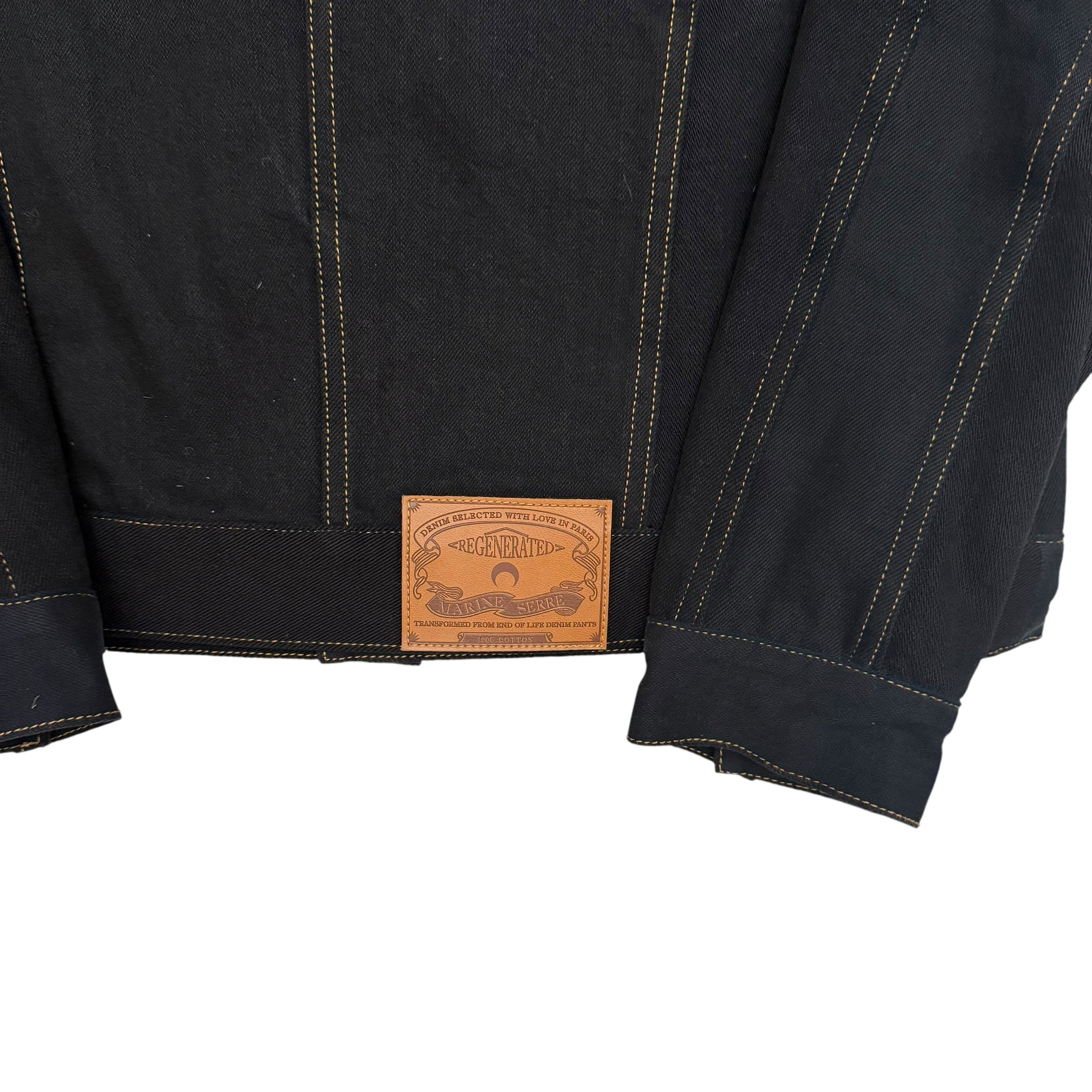 Marine Serre FW22 Crescent Moon Denim Jacket Black (Fits L)