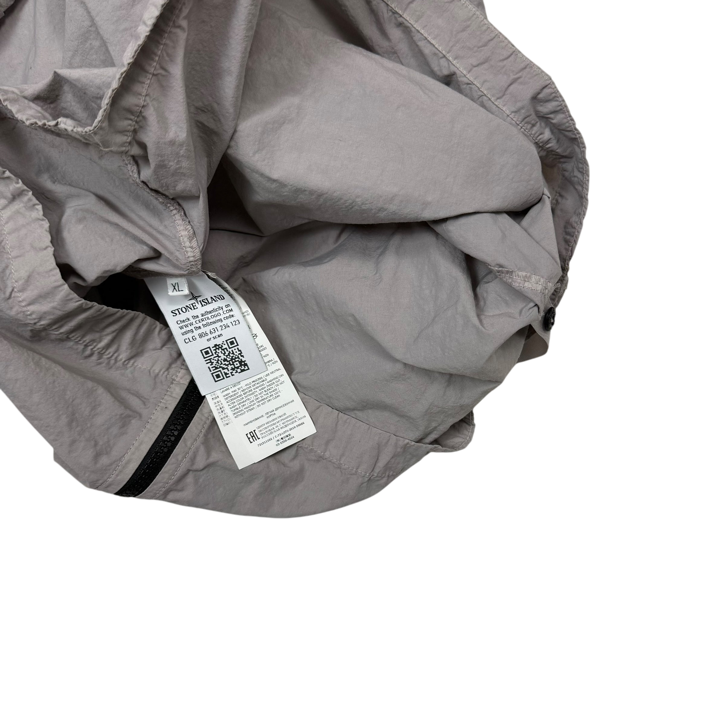Stone Island Zip Up Utility Overshirt Grey (Size XL)
