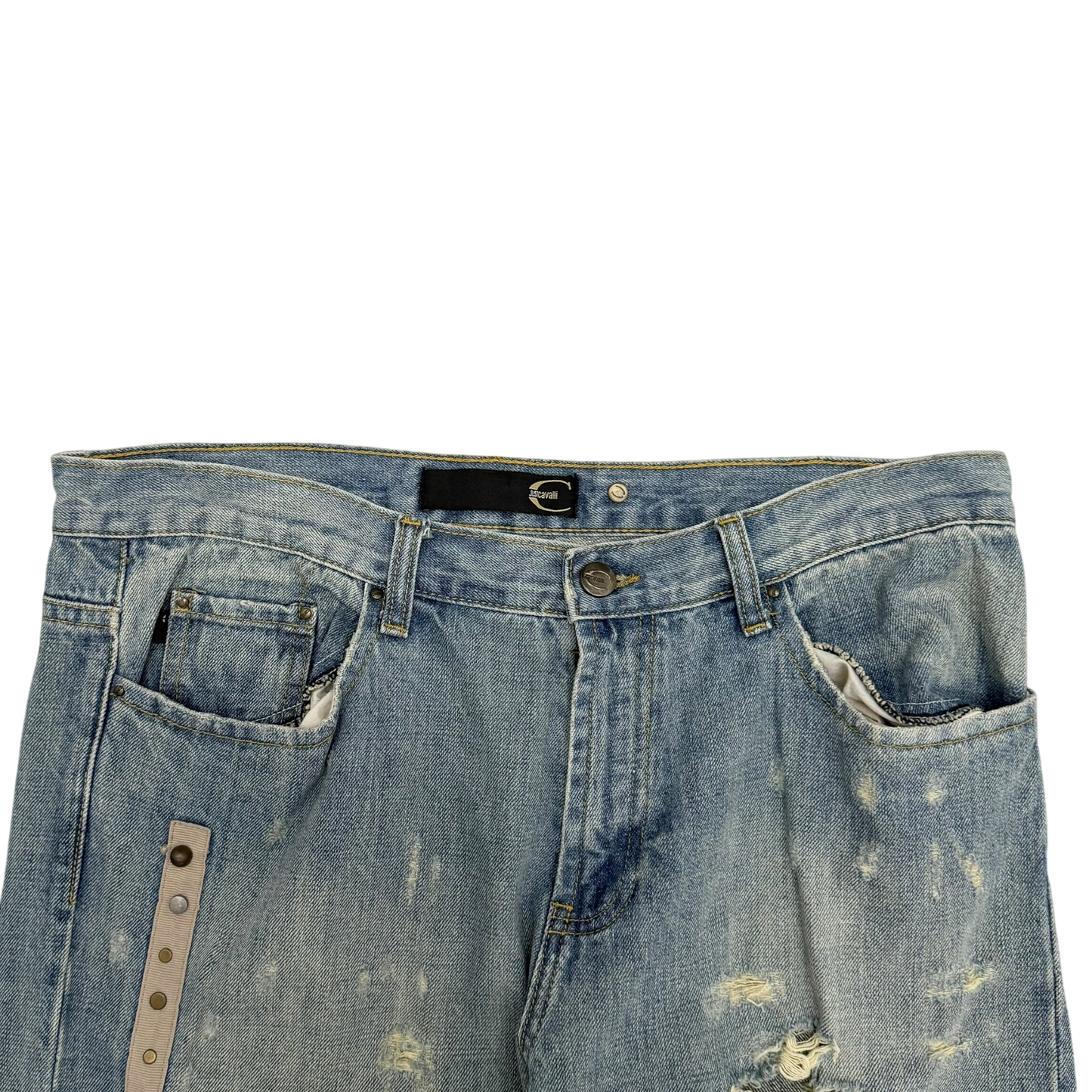 Cavalli 2000s Bootcut Distressed Jeans (Size 34”)