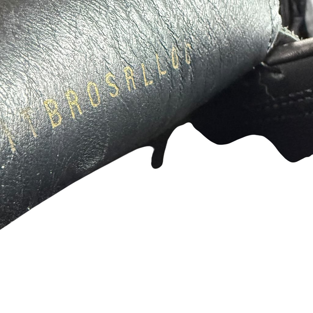 Burberry Kiltie Fringe Leather Loafers Black /Yellow (Fits US10.5-11)