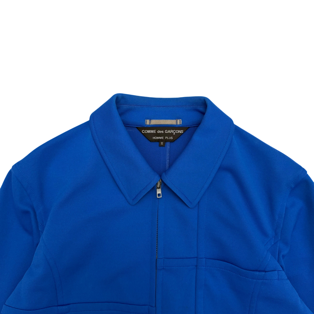 Comme des Garçons Homme Plus SS02 (AD2001) Gobelin Zip-Up Blouson Jacket Blue (Fits M)