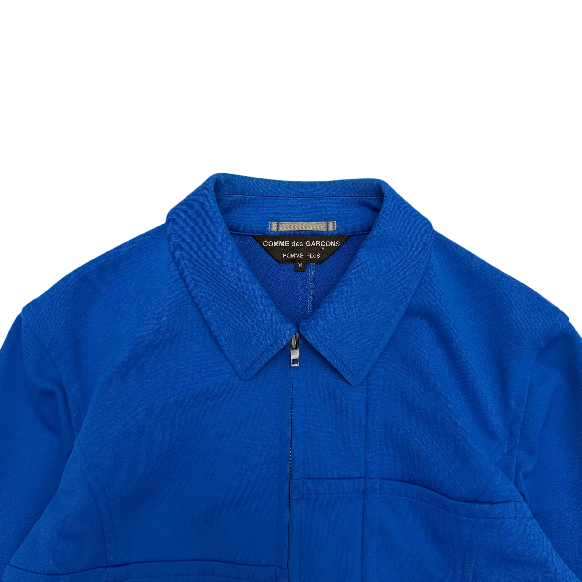 Comme des Garçons Homme Plus SS02 (AD2001) Gobelin Zip-Up Blouson Jacket Blue (Fits M)