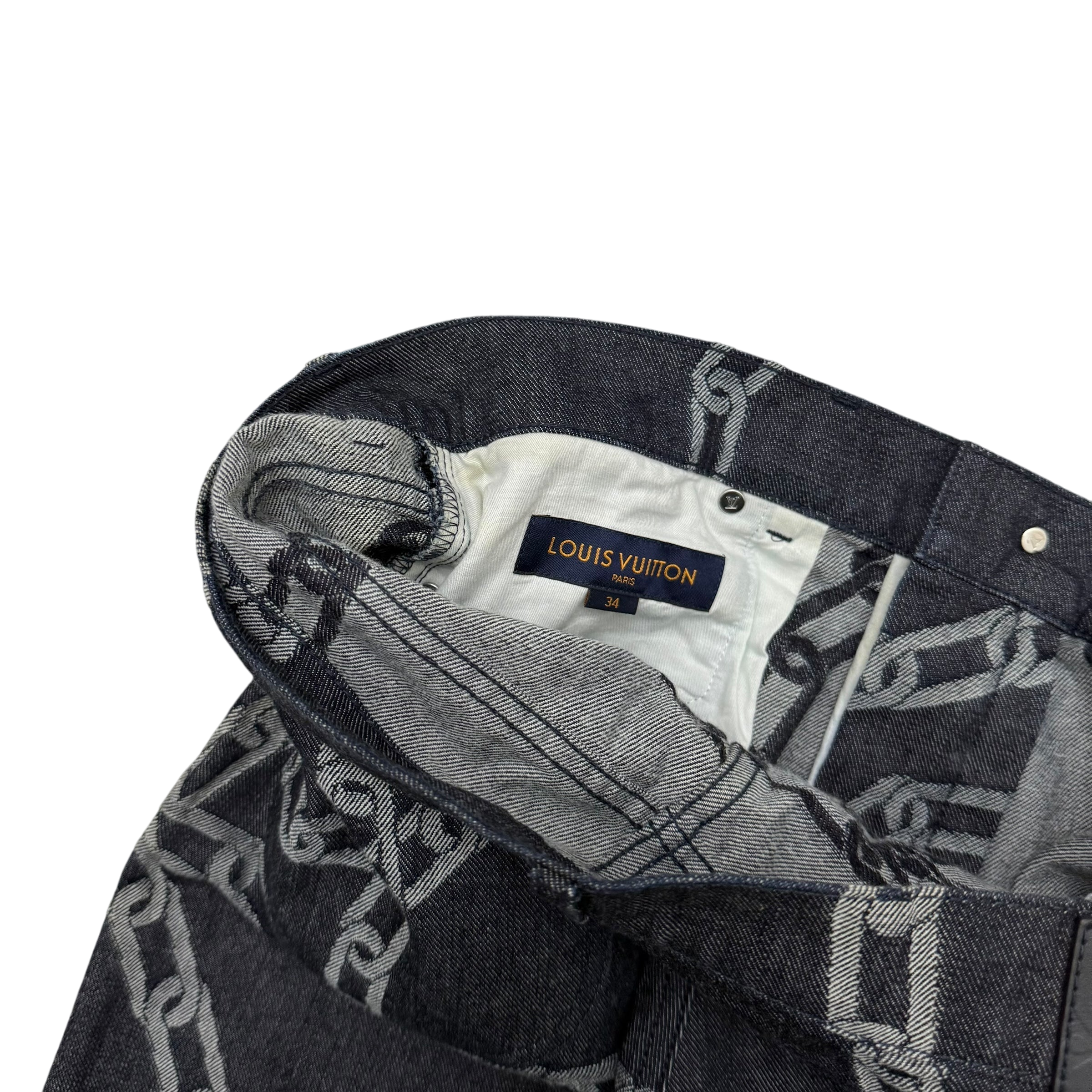 Louis Vuitton SS20 by Virgil Abloh Chain Woven Jeans (Size 34”)