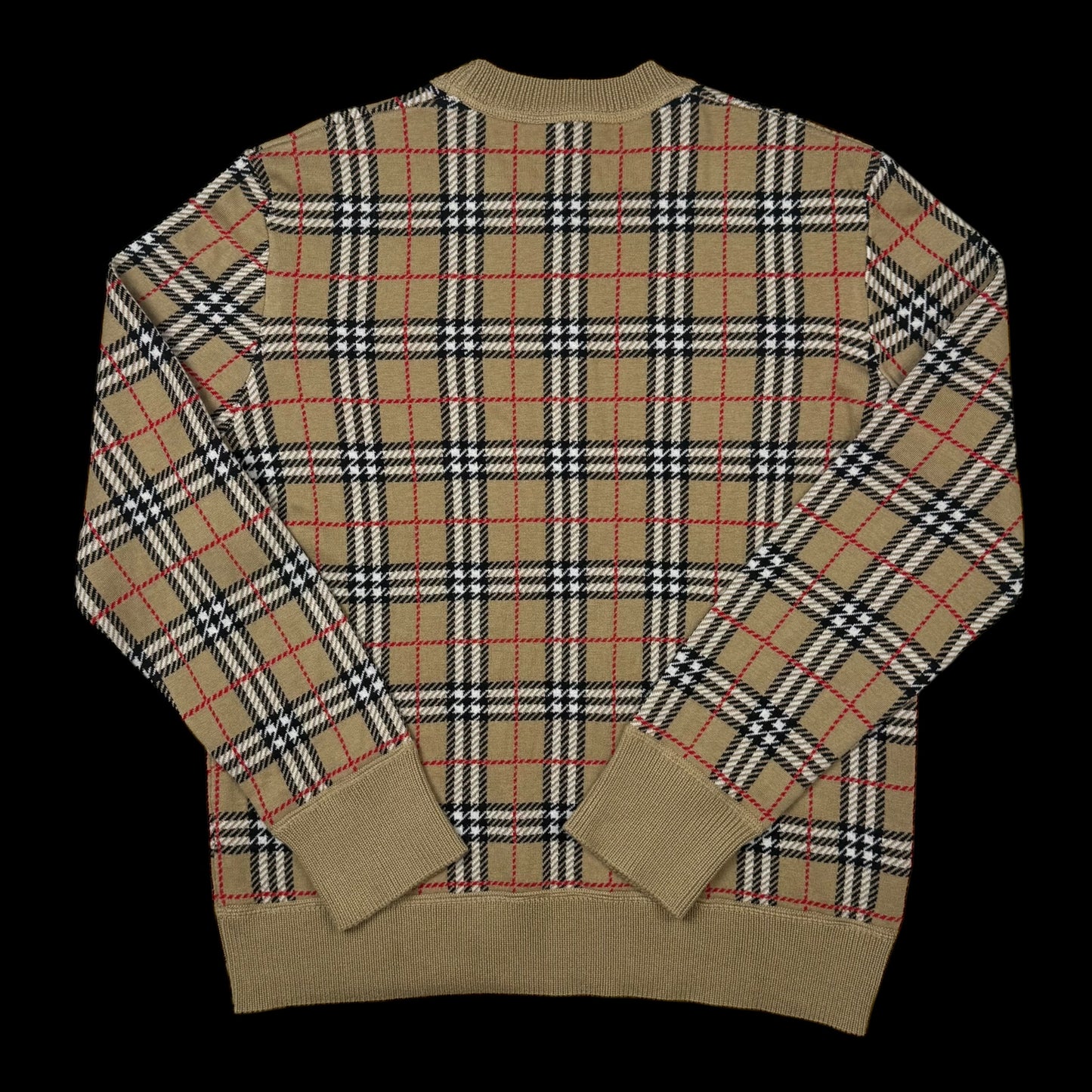Burberry FW19 Nova Check Fletcher Sweatshirt Beige (Size L)