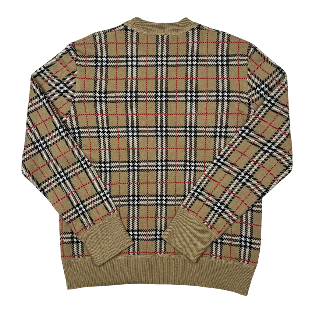 Burberry FW19 Nova Check Fletcher Sweatshirt Beige (Size L)