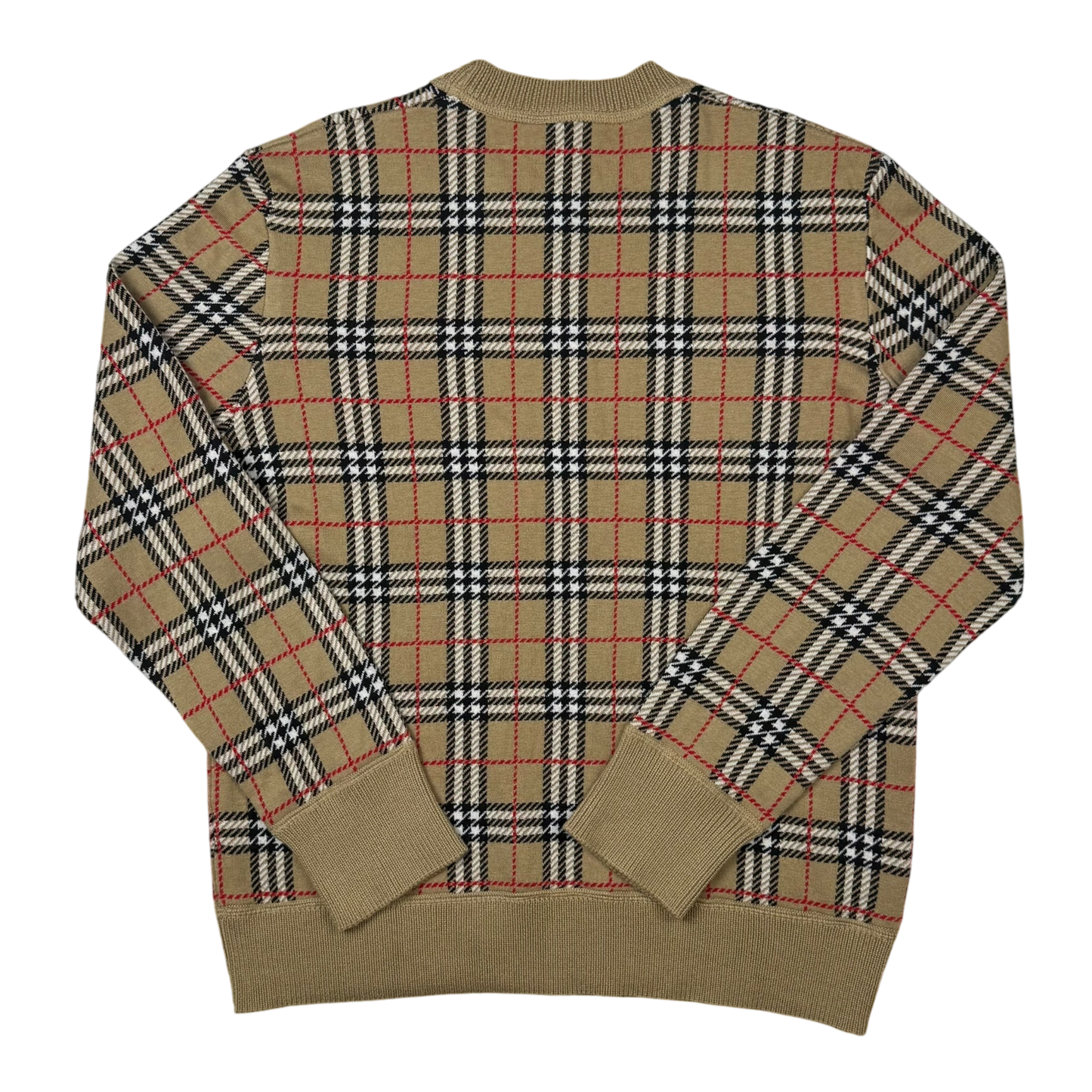 Burberry FW19 Nova Check Fletcher Sweatshirt Beige (Size L)