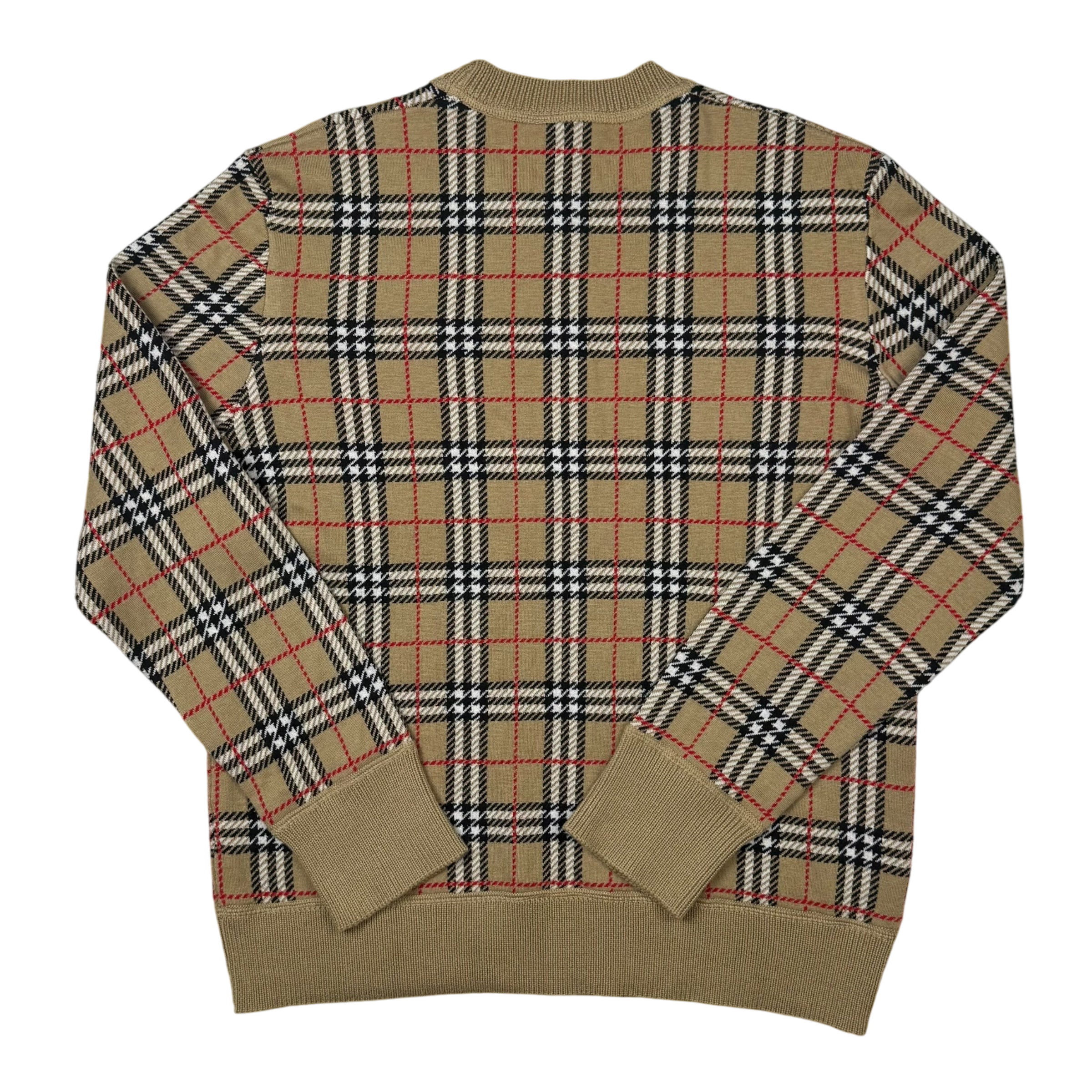 Burberry FW19 Nova Check Fletcher Sweatshirt Beige (Size L)