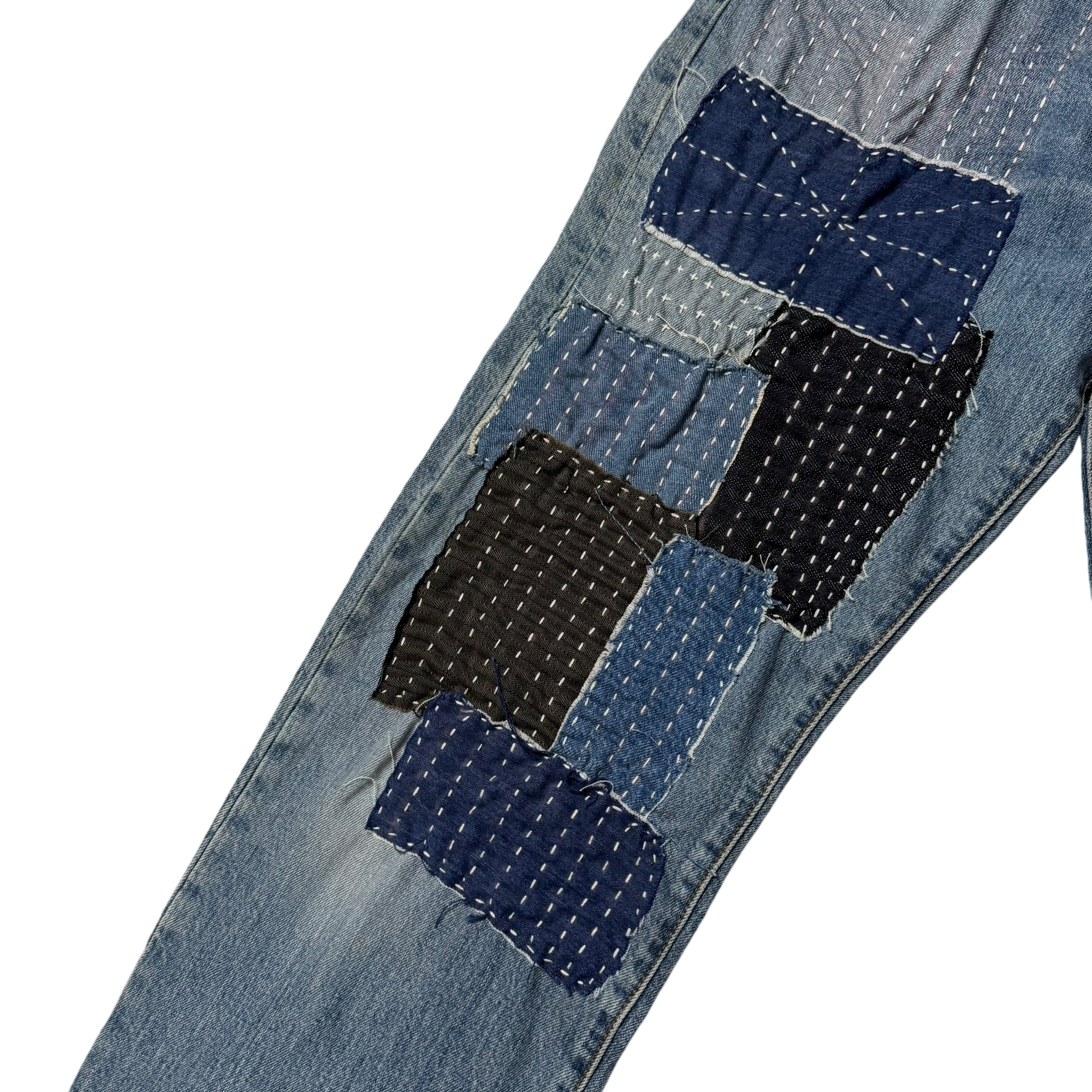 Levi’s Vintage 501 Custom Boro Stitched Patchwork Jeans (Size 34”)