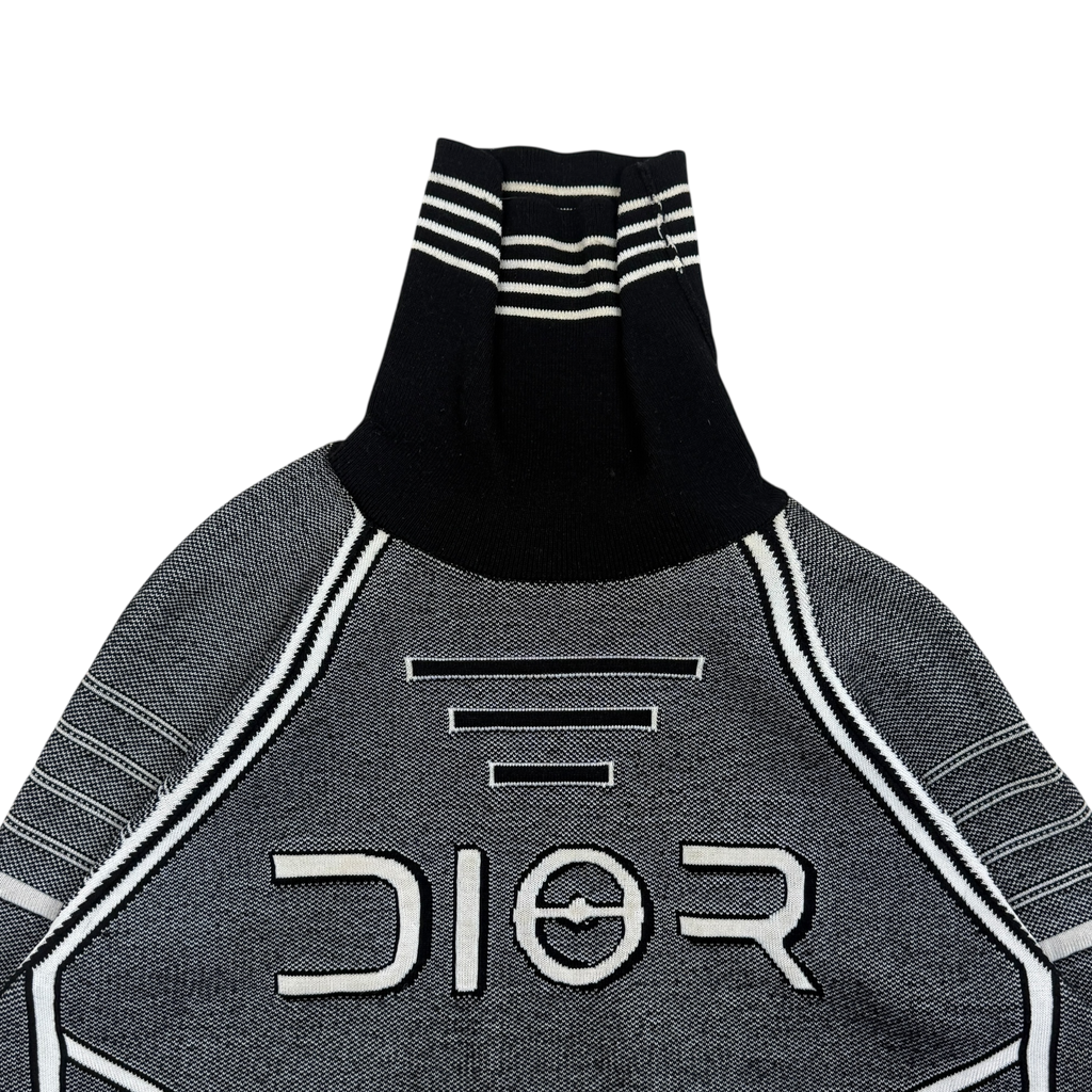 Dior Homme x Hajime Sorayama Technical Wool Turtleneck Sweatshirt Black/Grey (Size XL)