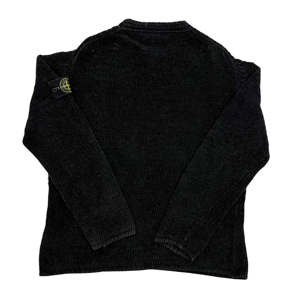 Stone Island AW00 Faded Heavy Ribbed Knit Sweatshirt (Size XL)