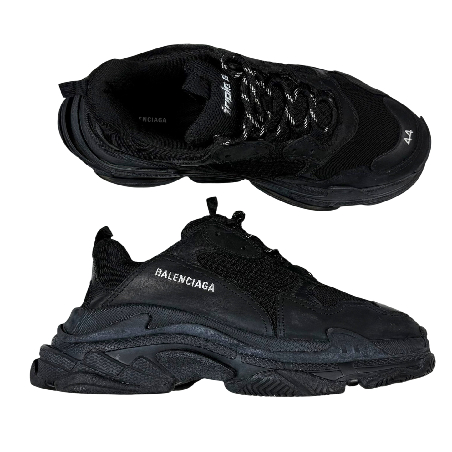 Balenciaga 2017 Triple S Pre-Distressed Triple Black (US11/UK10/EU44)