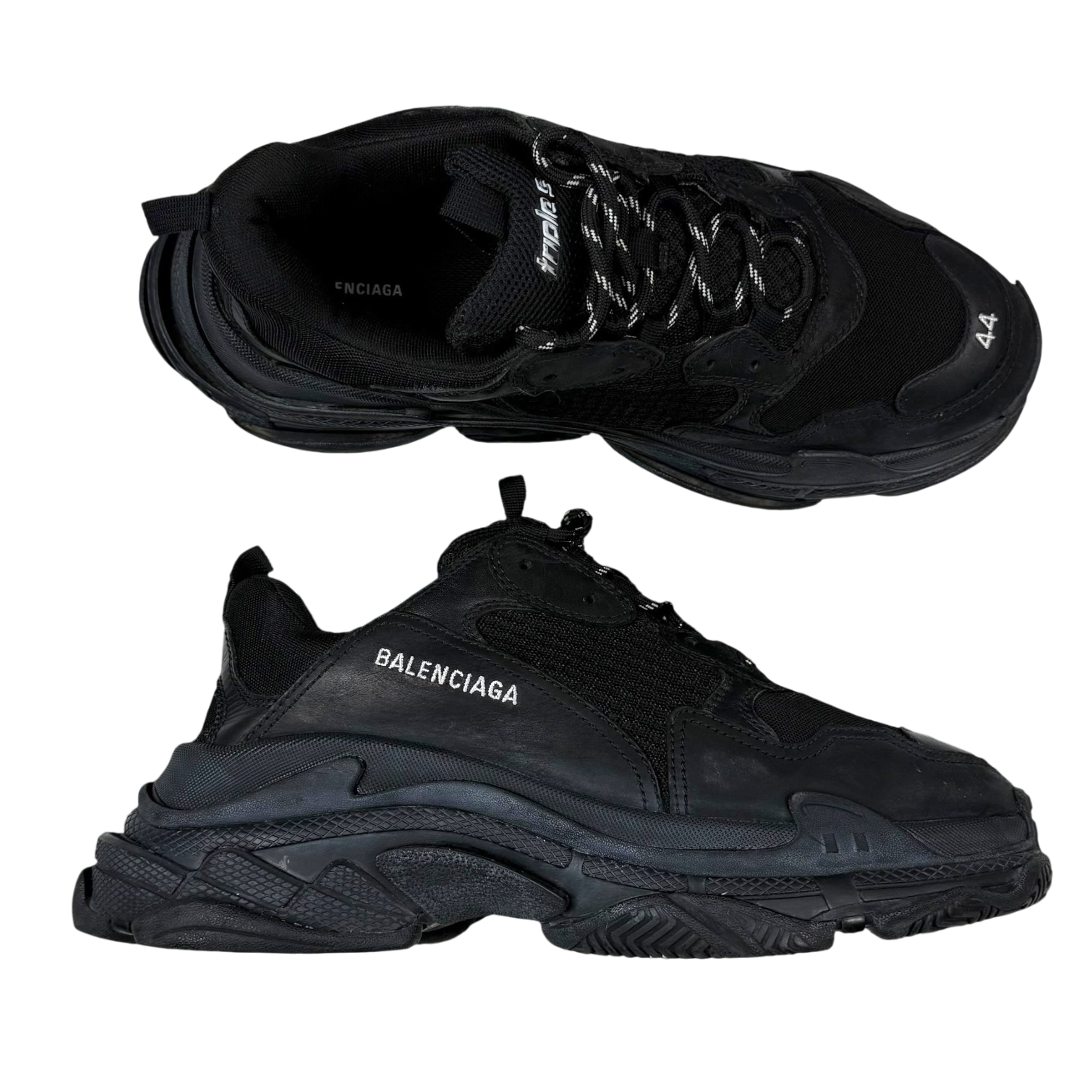 Balenciaga 2017 Triple S Pre-Distressed Triple Black (US11/UK10/EU44)