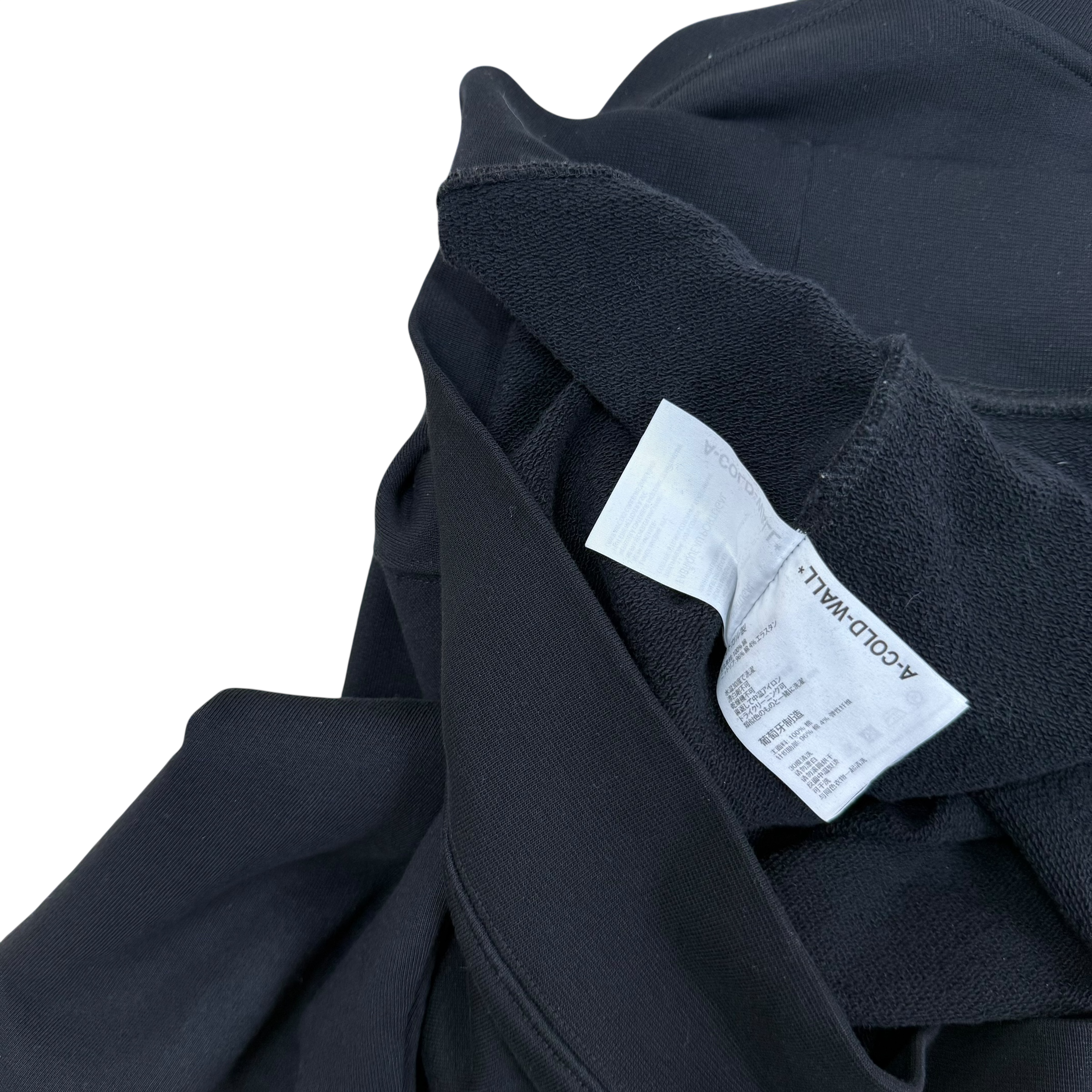 A-COLD-WALL* (ACW) Essential Logo Printed Hoodie Black (Fits M-L)