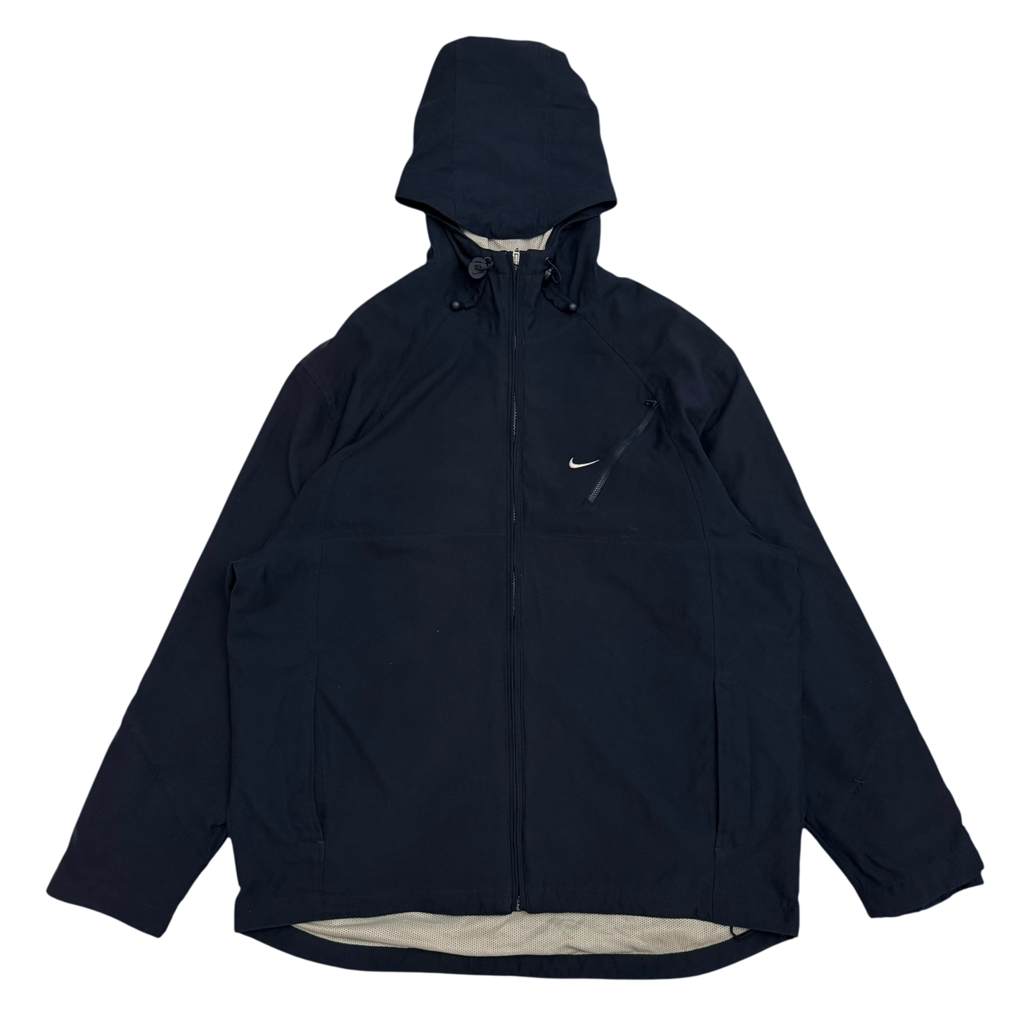 Nike 00s Technical Zip Hooded Jacket Navy (Size L)