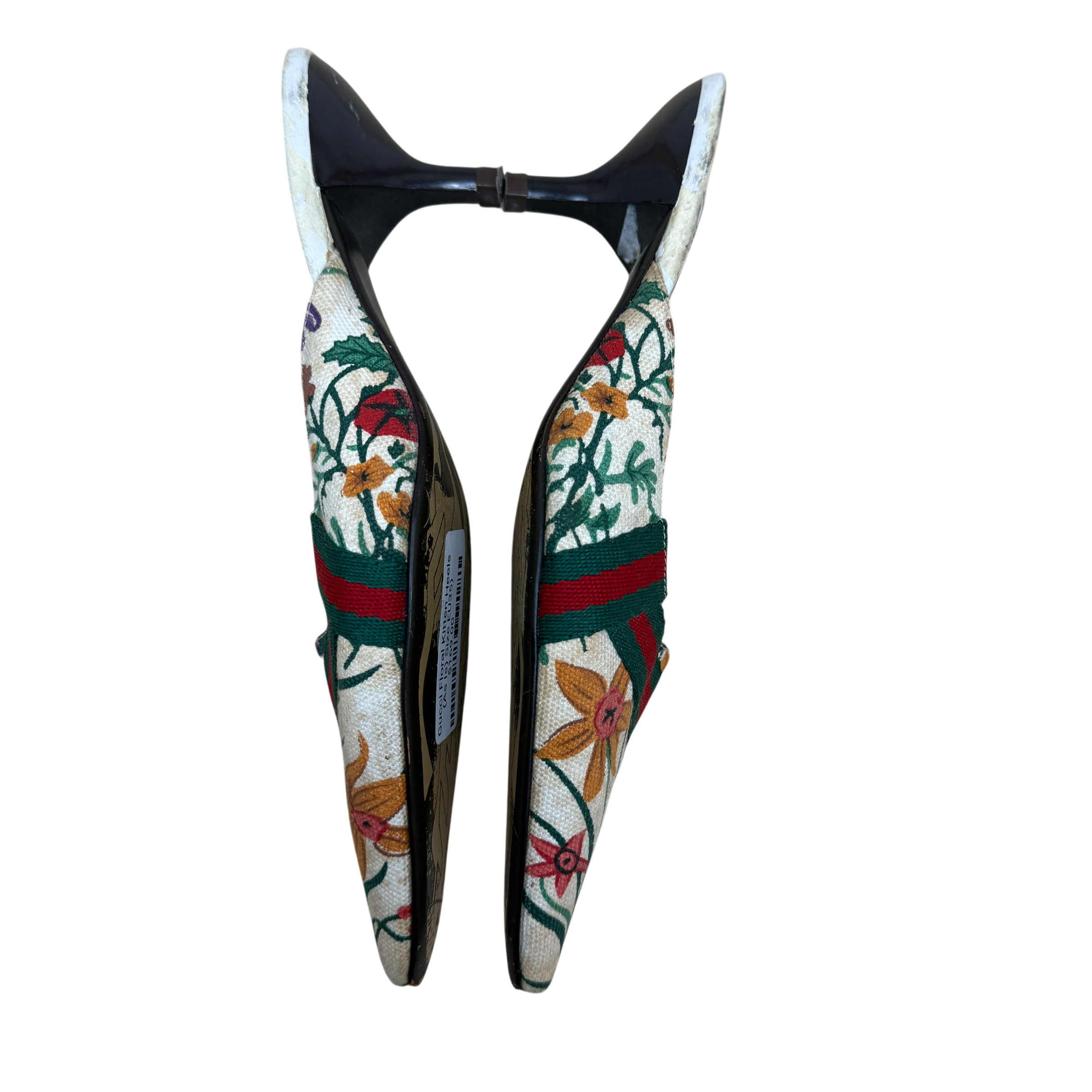 Gucci Floral Kitten Heels (As Is) Size EU35)