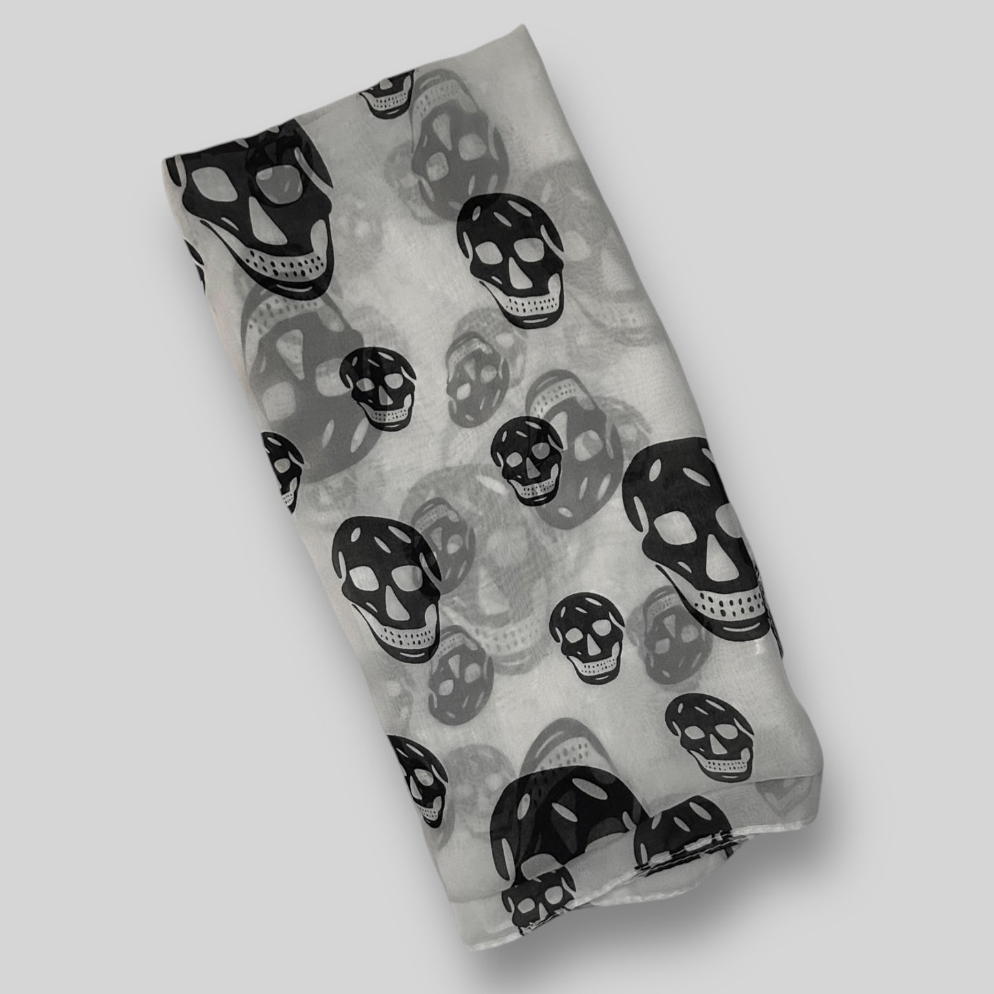 Alexander McQueen Silk All-Over Skull Print Scarf