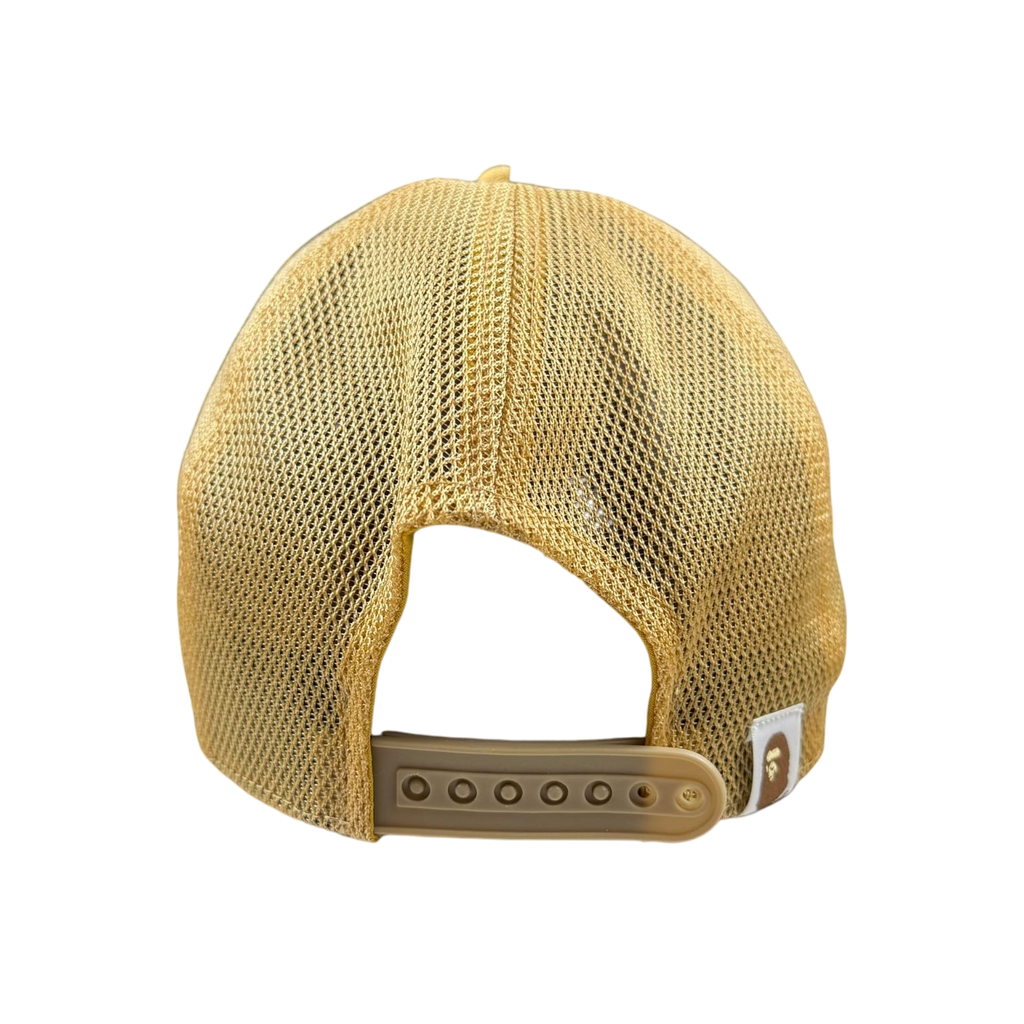 BAPE (A Bathing Ape) x Stussy Trucker Camo Cap Yellow