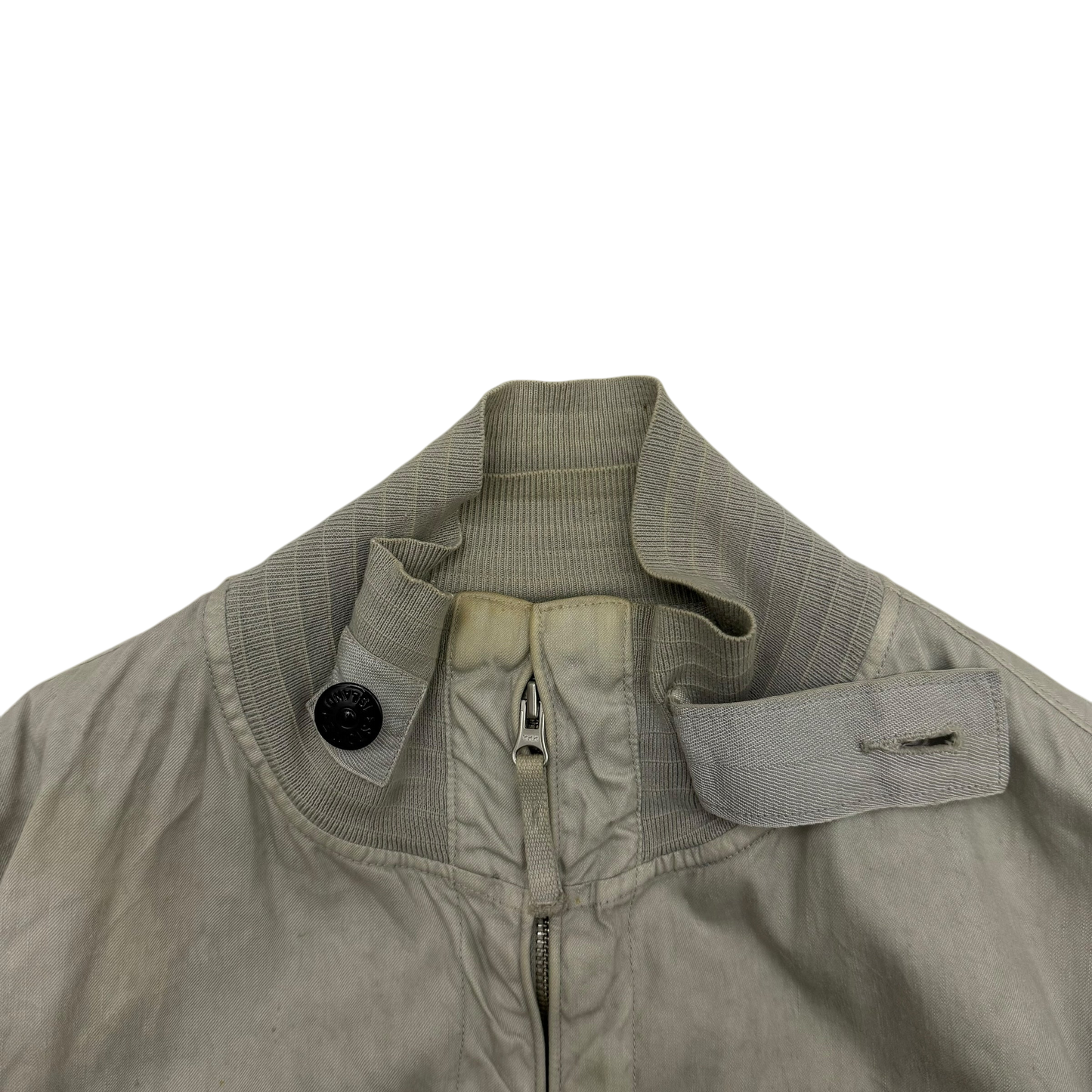 Stone Island SS 2004 Lino Flax Jacket Light Grey (Size M)