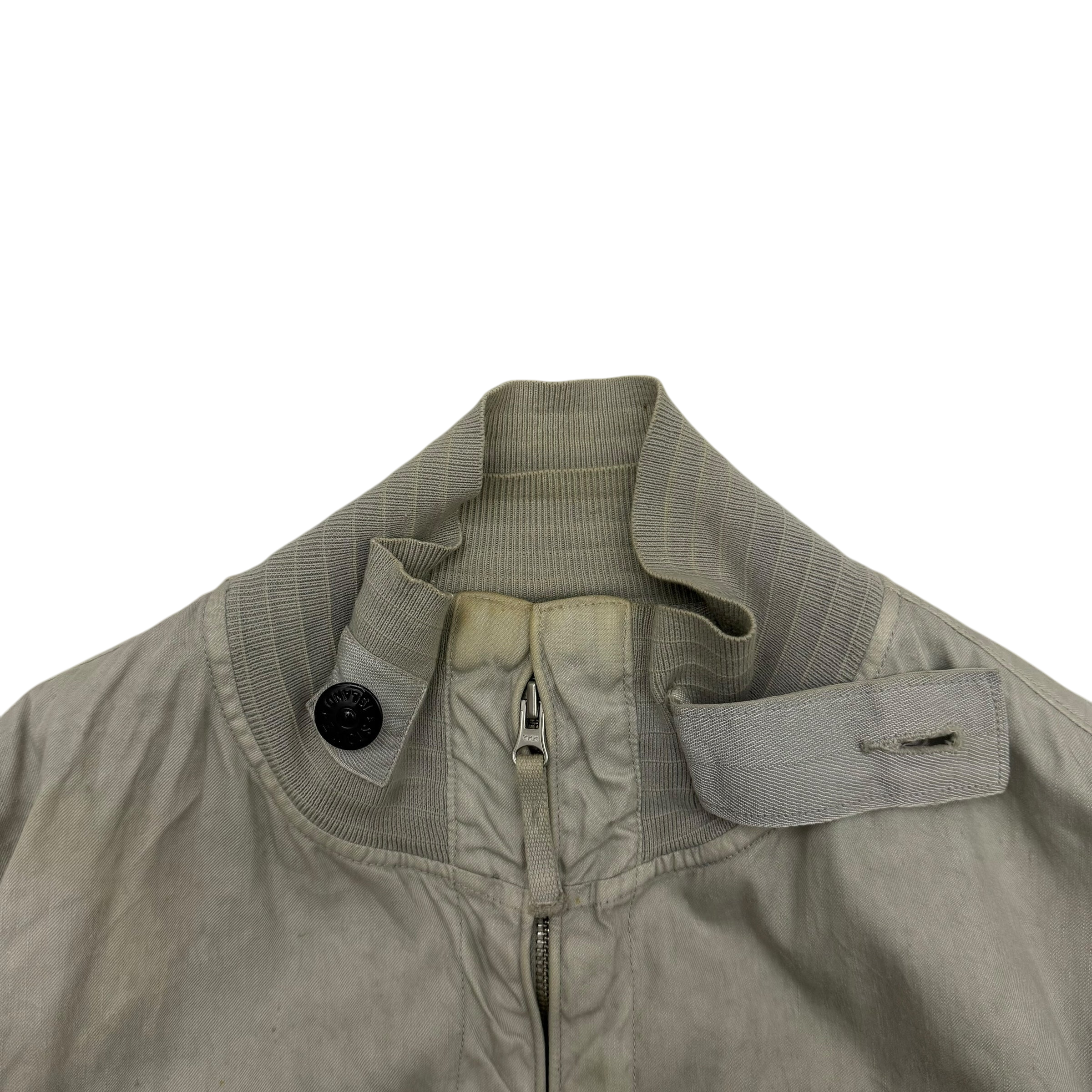 Stone Island SS 2004 Lino Flax Jacket Light Grey (Size M)